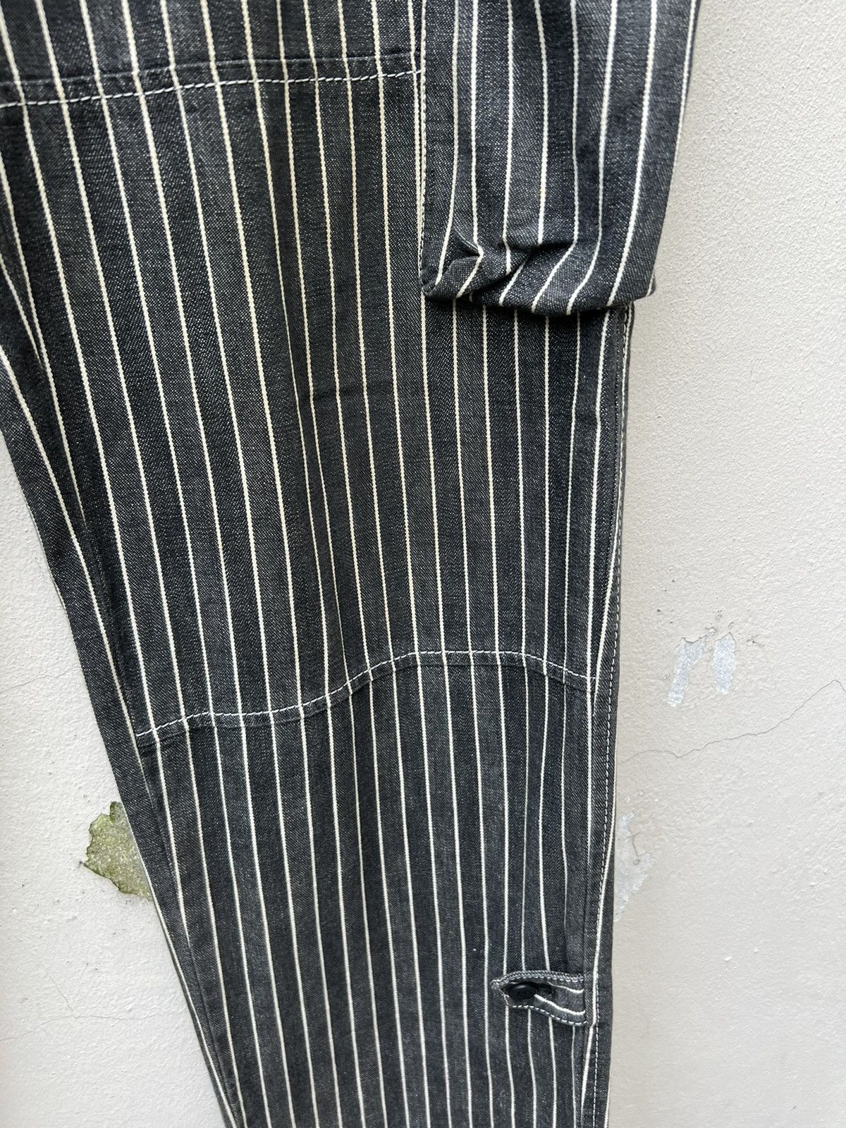 Vintage VTG KAKA Kazutaka Kato Sun Fade Black Stripe Cargo Trouser Size US 31 - 7 Thumbnail