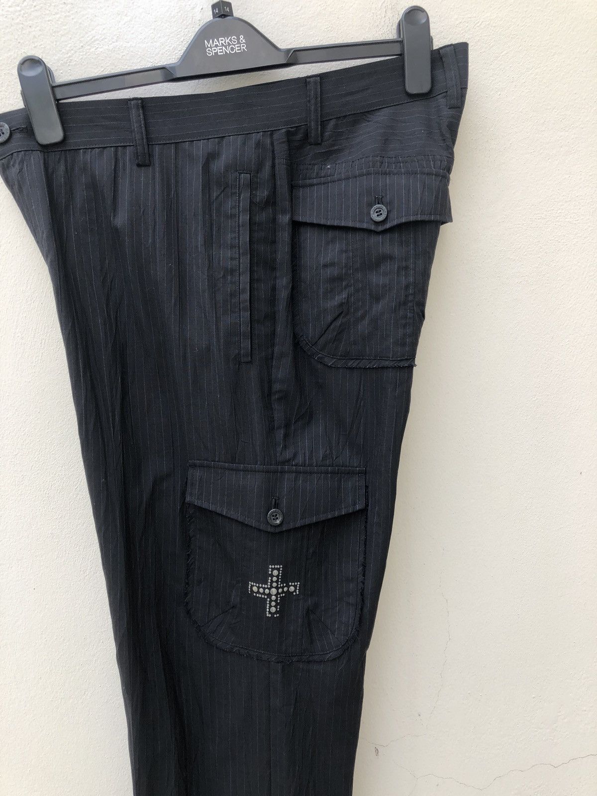 Jean Charles De Castelbajac CASTELBAJAC +2NATURE Wool Blend Striped Cargo Size US 32 / EU 48 - 8 Thumbnail