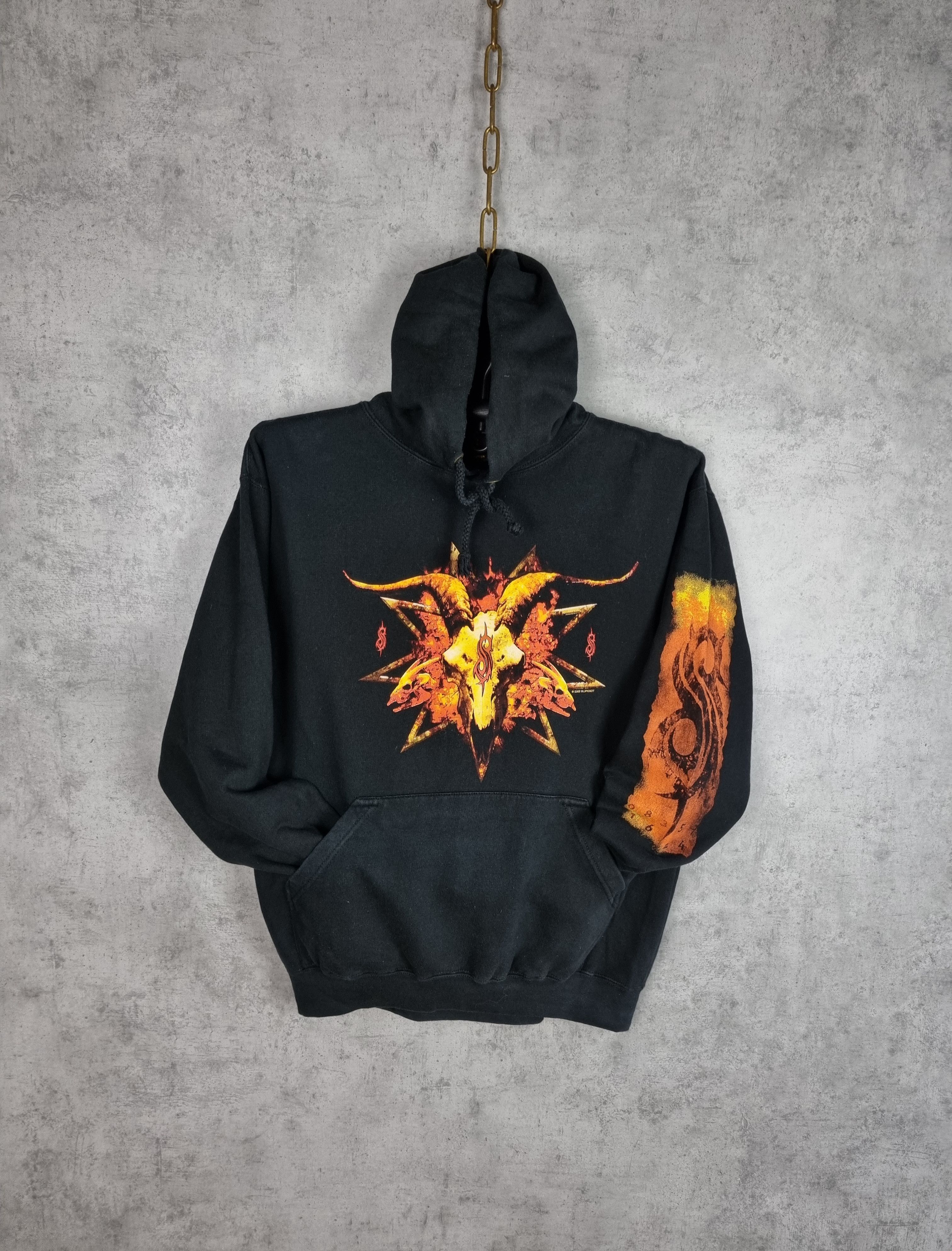 Band Tees × Slipknot Rare 2002 Slipknot Big Fire Logo Vintage Hoodie Size US S / EU 44-46 / 1 - 6 Thumbnail