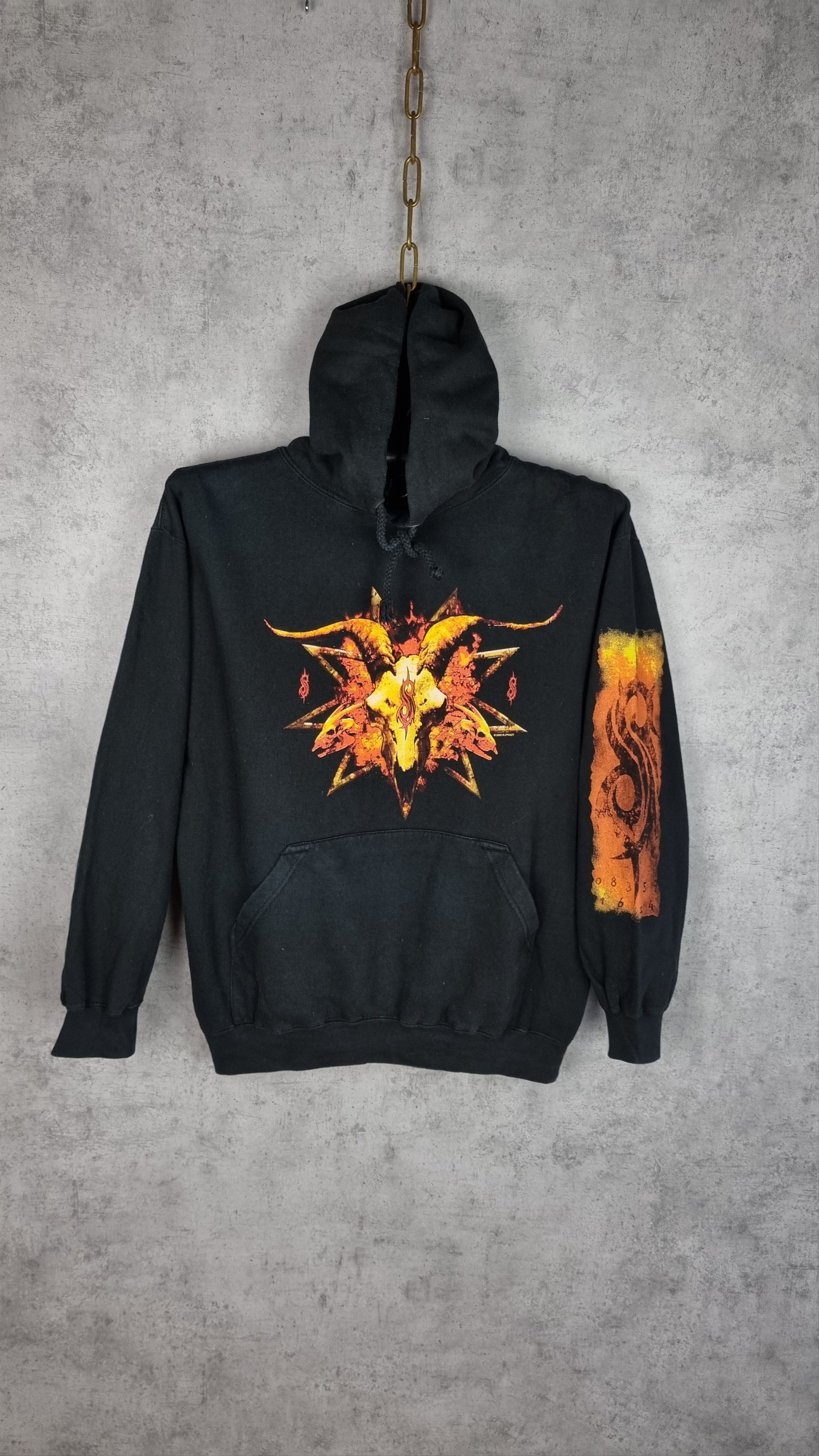 Band Tees × Slipknot Rare 2002 Slipknot Big Fire Logo Vintage Hoodie Size US S / EU 44-46 / 1 - 5 Thumbnail