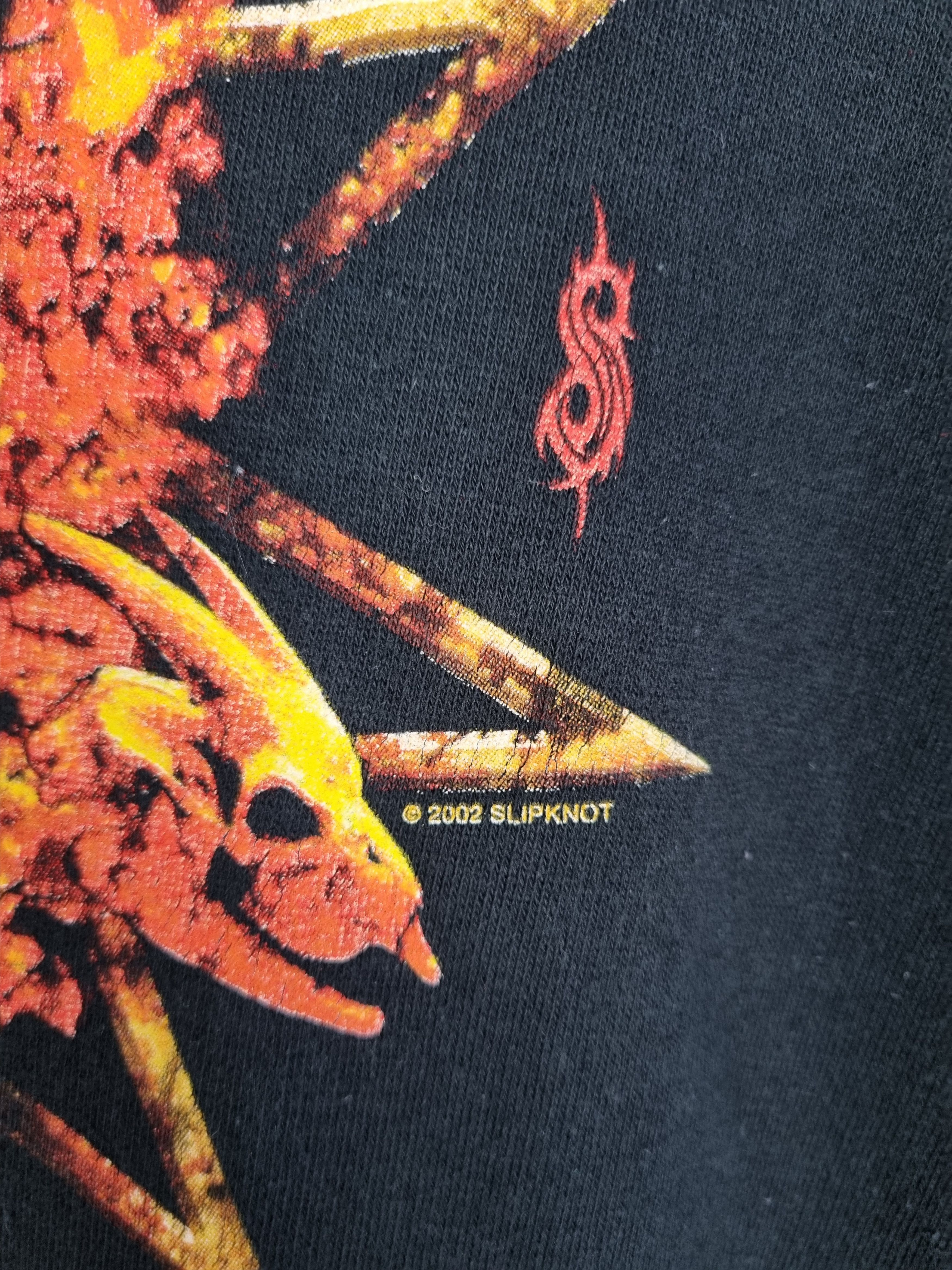 Band Tees × Slipknot Rare 2002 Slipknot Big Fire Logo Vintage Hoodie Size US S / EU 44-46 / 1 - 9 Thumbnail