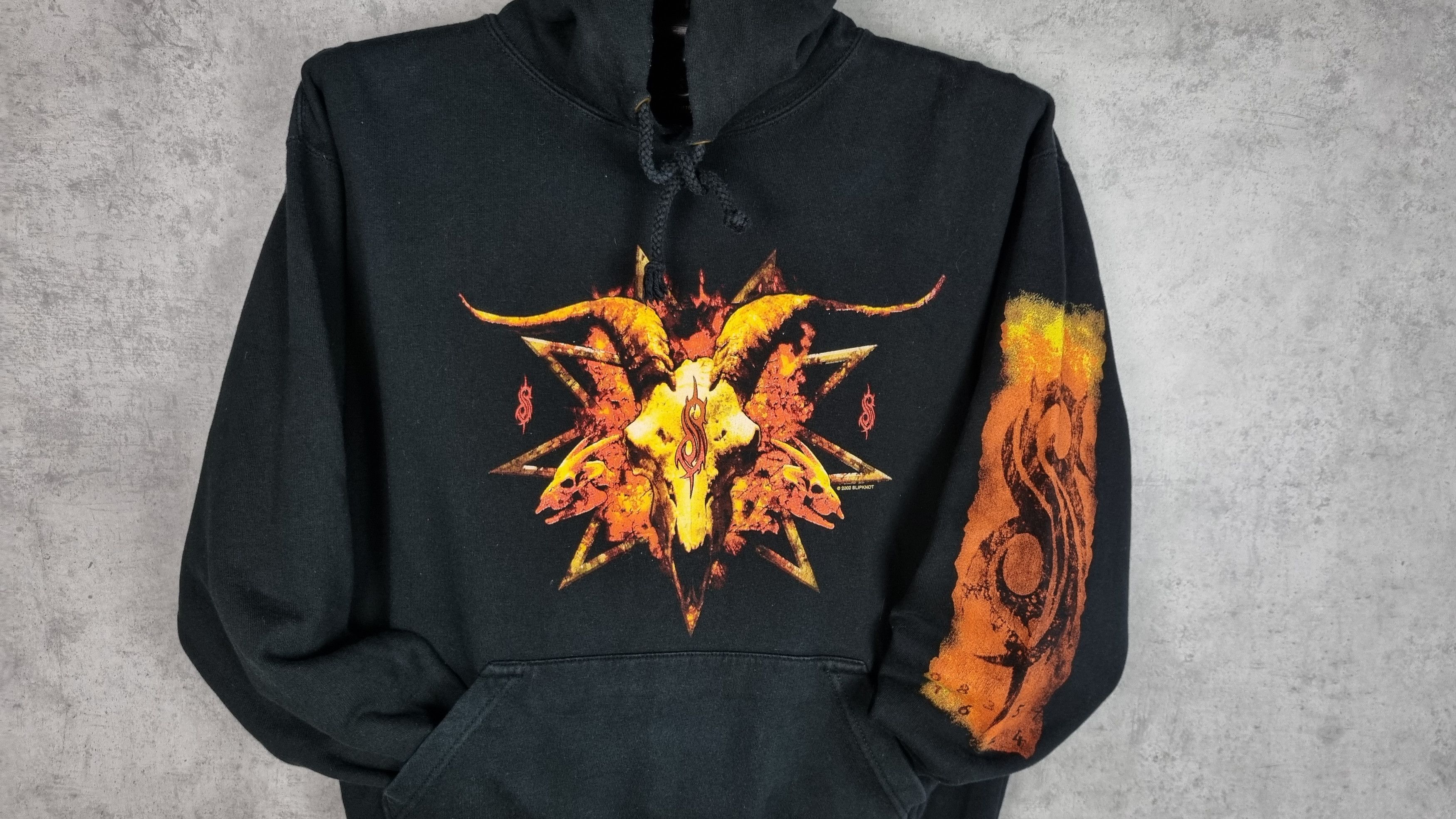 Band Tees × Slipknot Rare 2002 Slipknot Big Fire Logo Vintage Hoodie Size US S / EU 44-46 / 1 - 4 Thumbnail