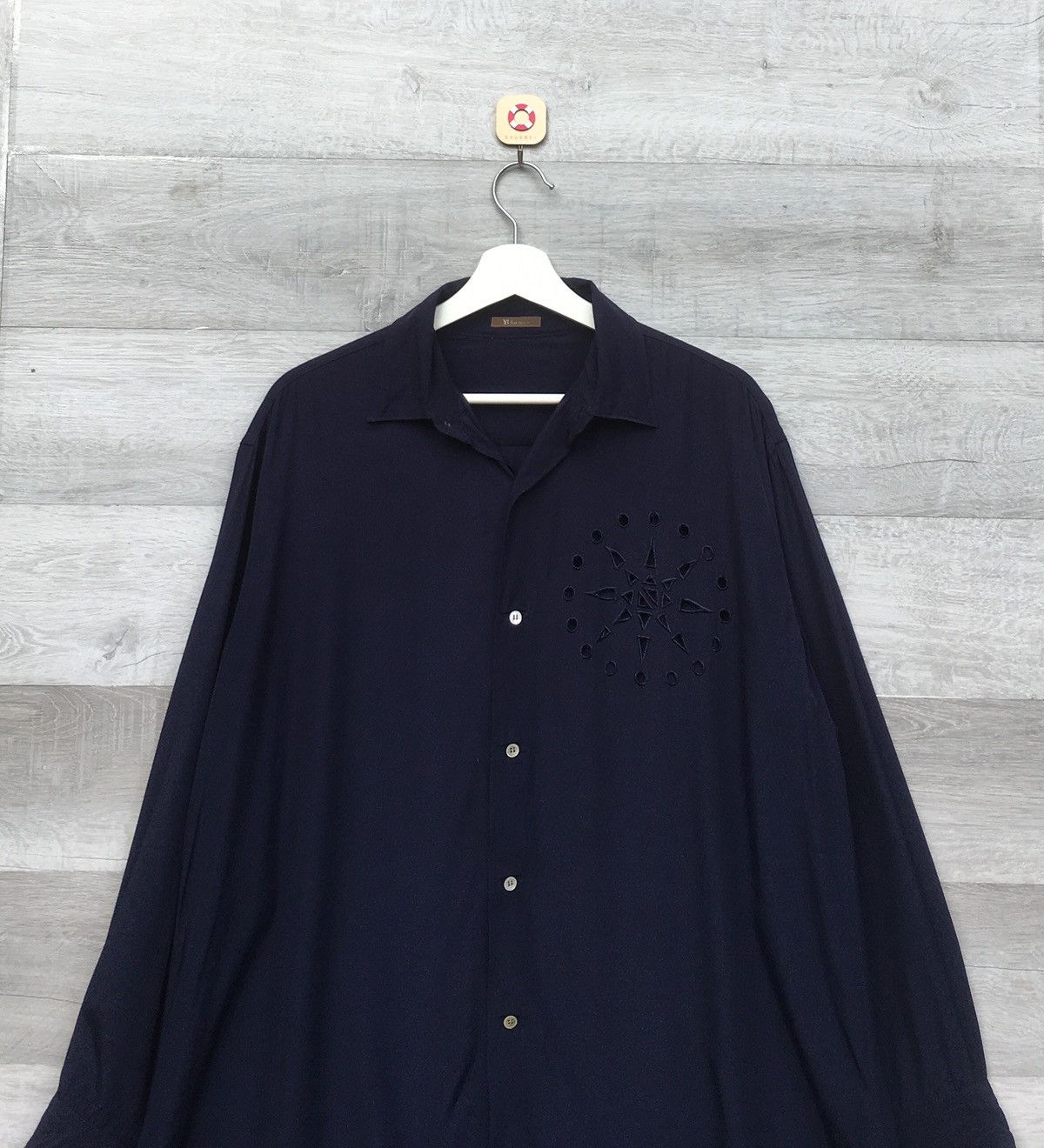 Yohji Yamamoto Y’S for men button up viscose rayon long sleeves rare design Size US L / EU 52-54 / 3 - 3 Thumbnail