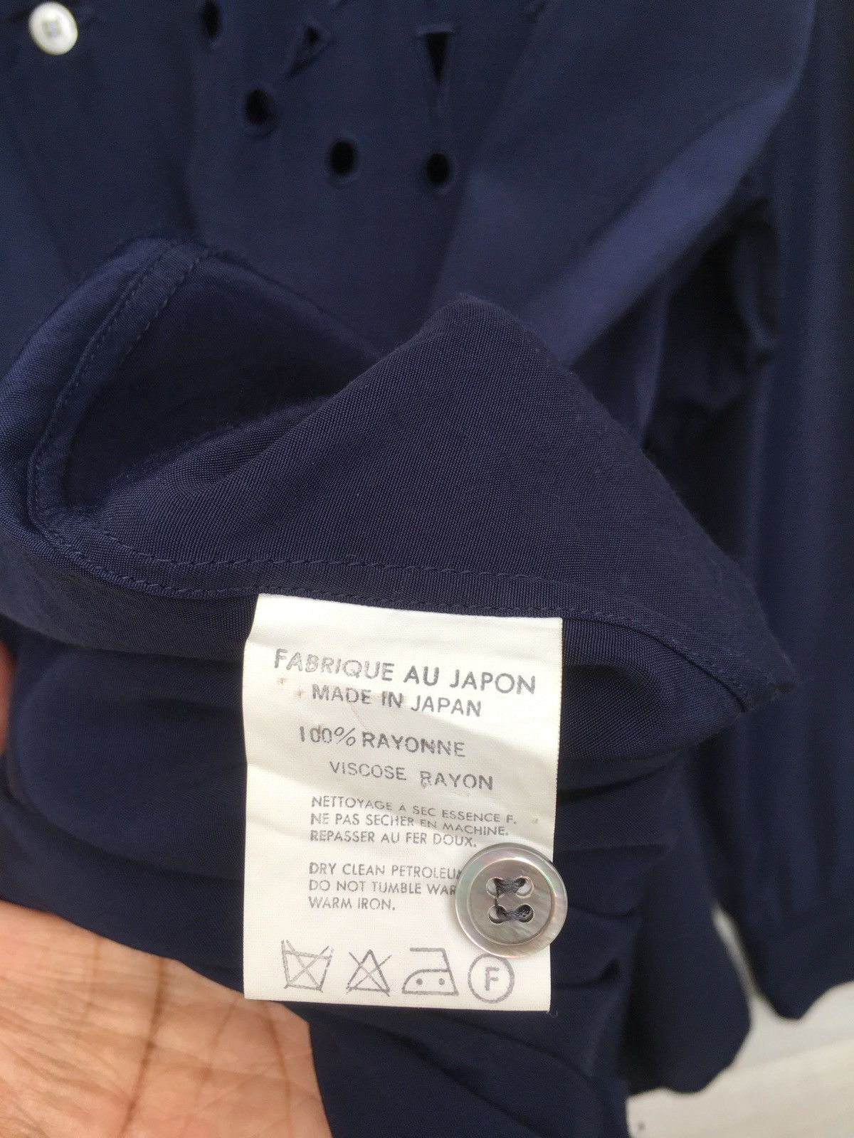 Yohji Yamamoto Y’S for men button up viscose rayon long sleeves rare design Size US L / EU 52-54 / 3 - 8 Thumbnail