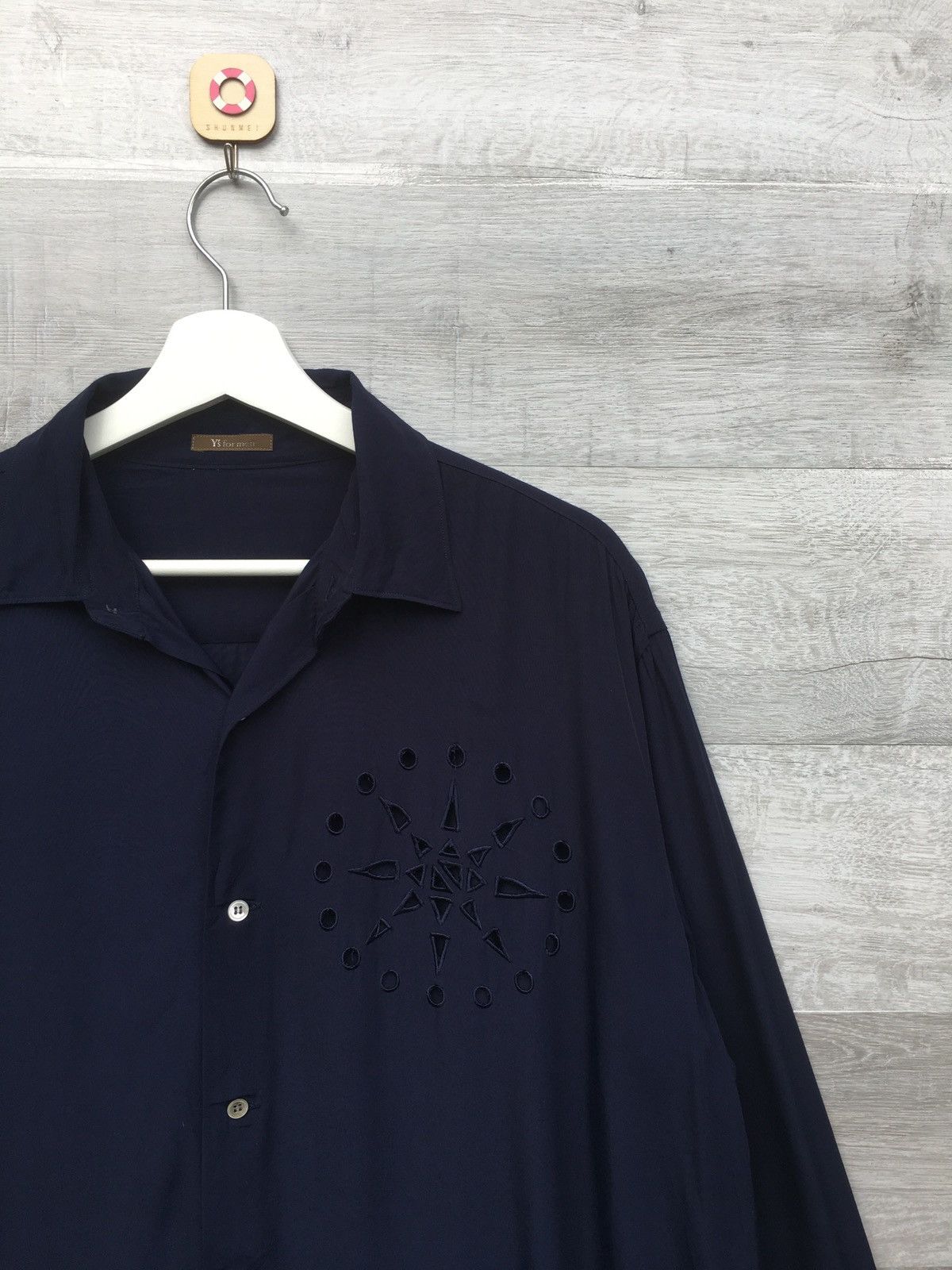 Yohji Yamamoto Y’S for men button up viscose rayon long sleeves rare design Size US L / EU 52-54 / 3 - 5 Thumbnail