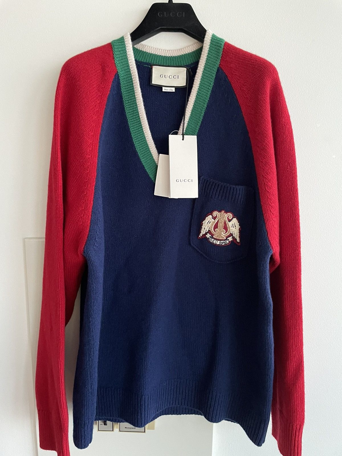 Gucci 2K Value Super Runway Gucci V Neck Sweater Size US L / EU 52-54 / 3 - 11 Thumbnail