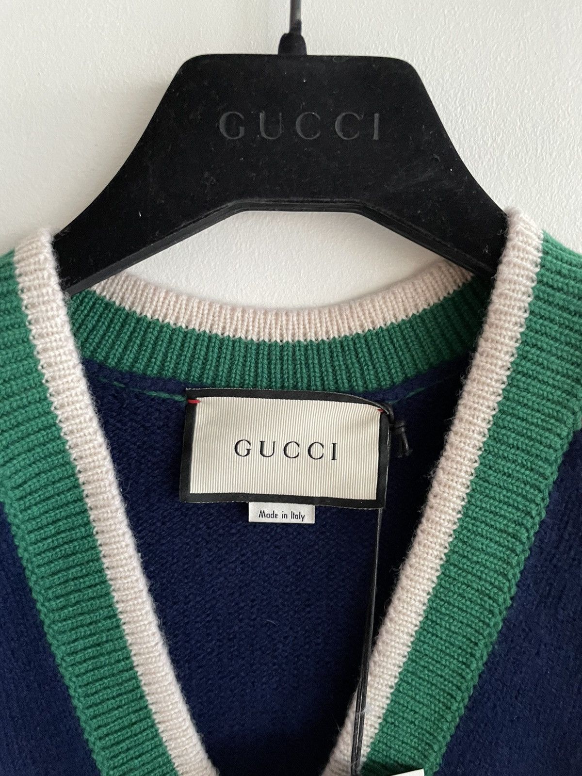 Gucci 2K Value Super Runway Gucci V Neck Sweater Size US L / EU 52-54 / 3 - 5 Thumbnail