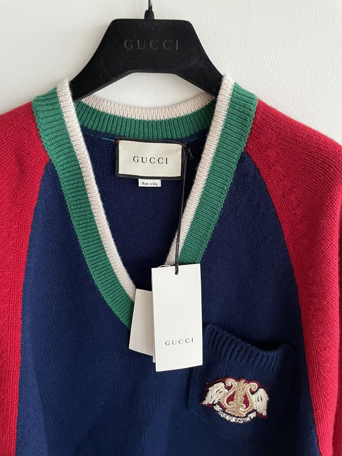 Gucci 2K Value Super Runway Gucci V Neck Sweater Size US L / EU 52-54 / 3 - 3 Thumbnail