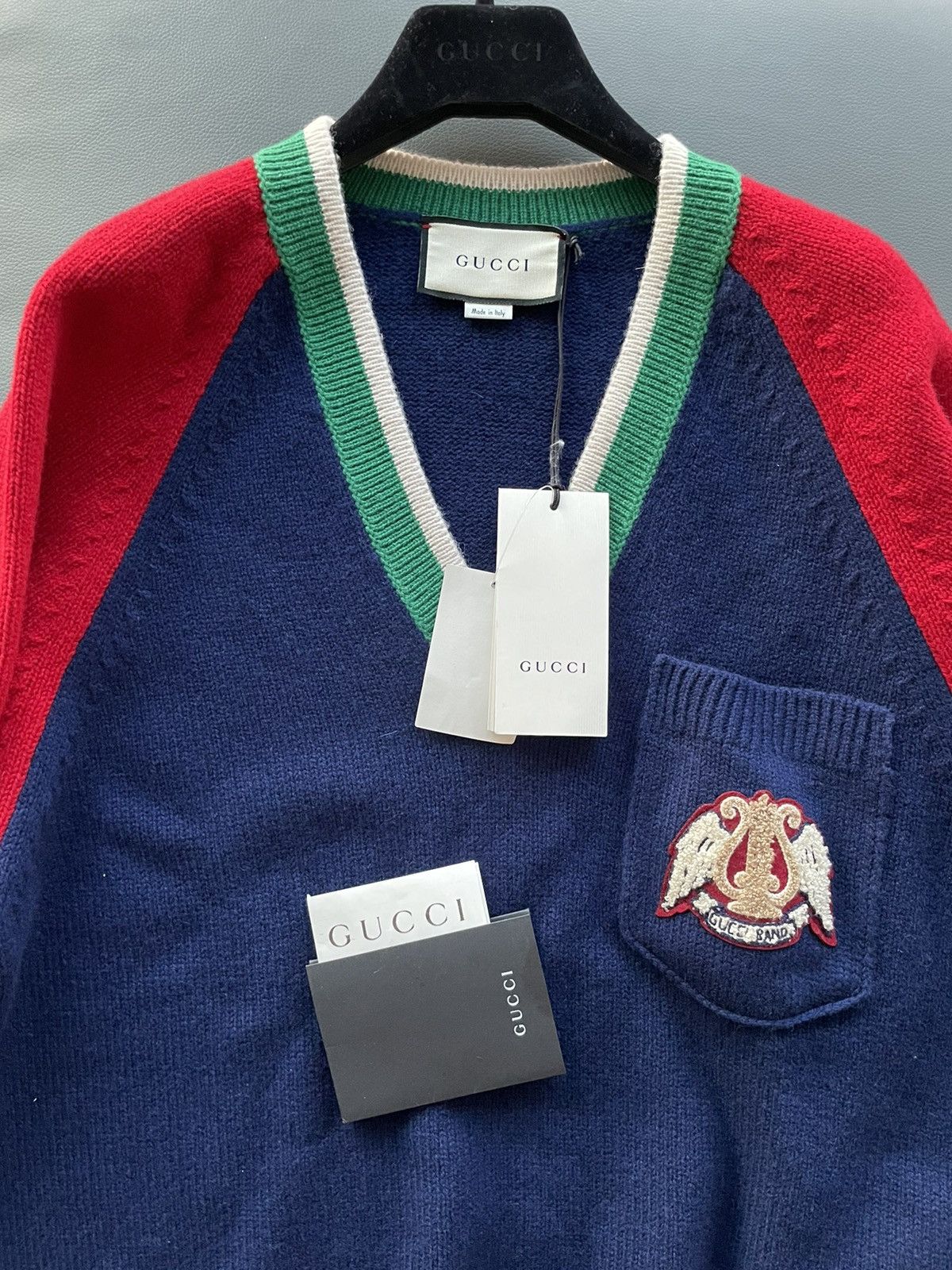 Gucci 2K Value Super Runway Gucci V Neck Sweater Size US L / EU 52-54 / 3 - 2 Thumbnail
