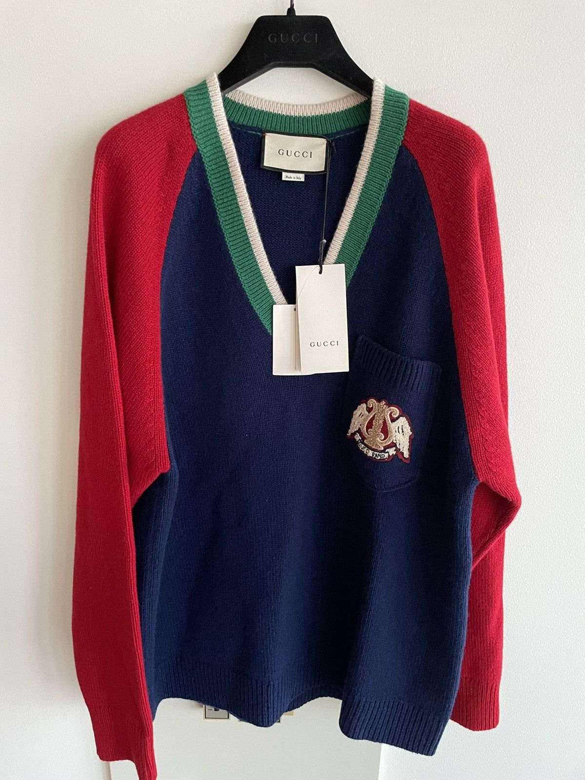 Gucci 2K Value Super Runway Gucci V Neck Sweater Size US L / EU 52-54 / 3 - 16 Thumbnail