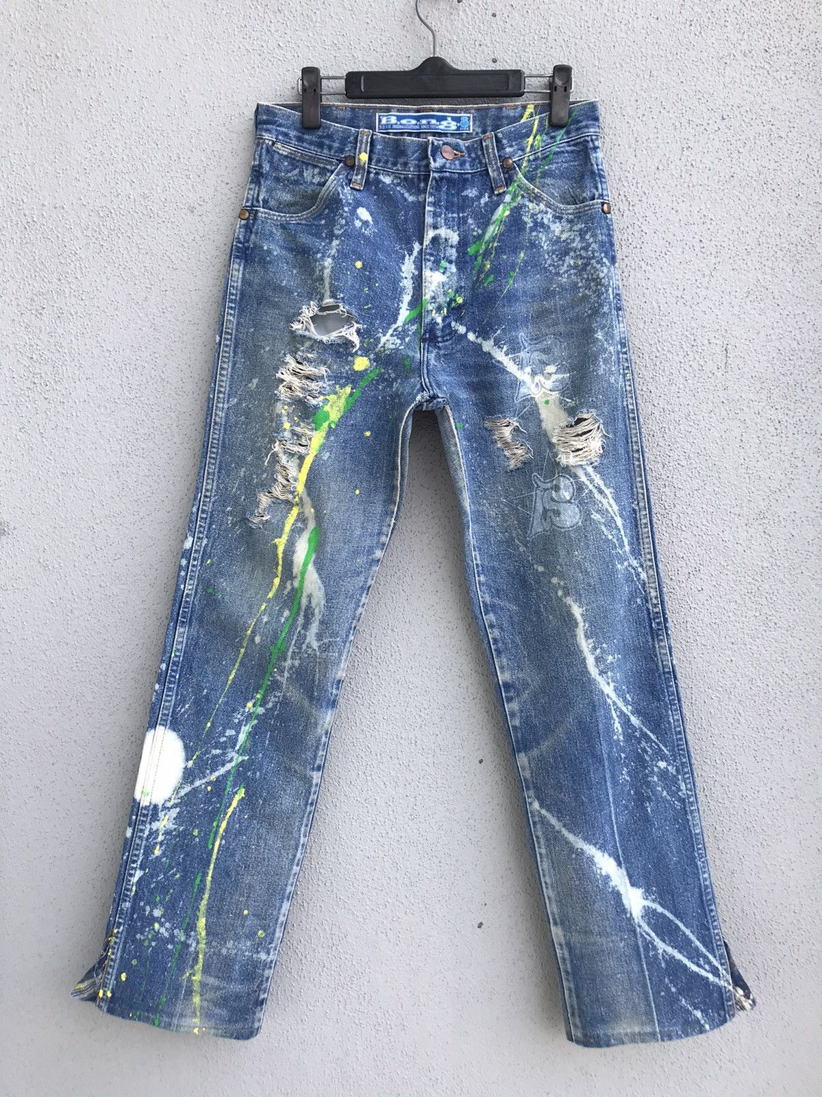 Wrangler Vintage Wrangler X B.O.N.G Splatter Destroyed Jeans USA Size US 30 / EU 46 - 1 Thumbnail