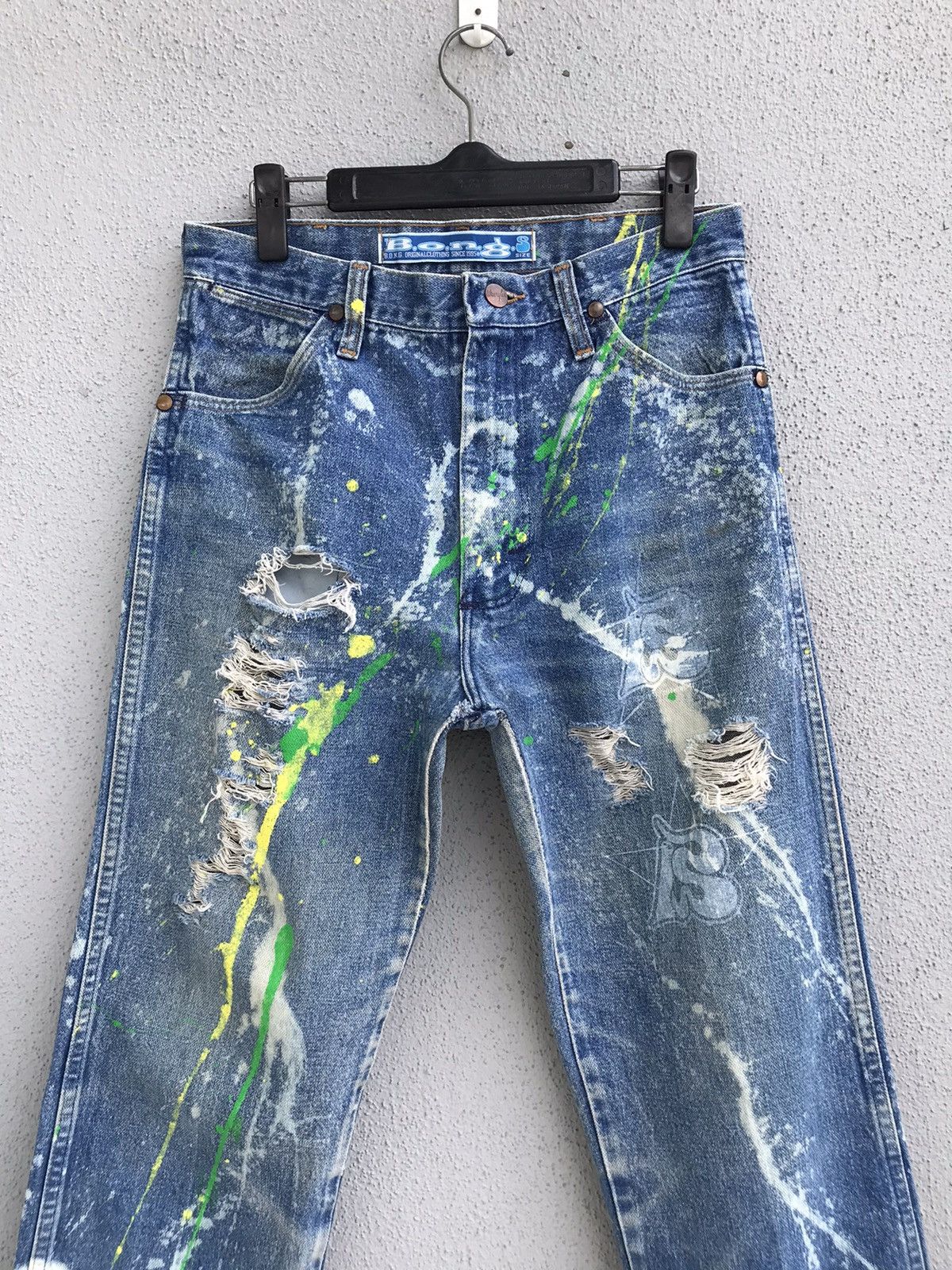 Wrangler Vintage Wrangler X B.O.N.G Splatter Destroyed Jeans USA Size US 30 / EU 46 - 2 Thumbnail