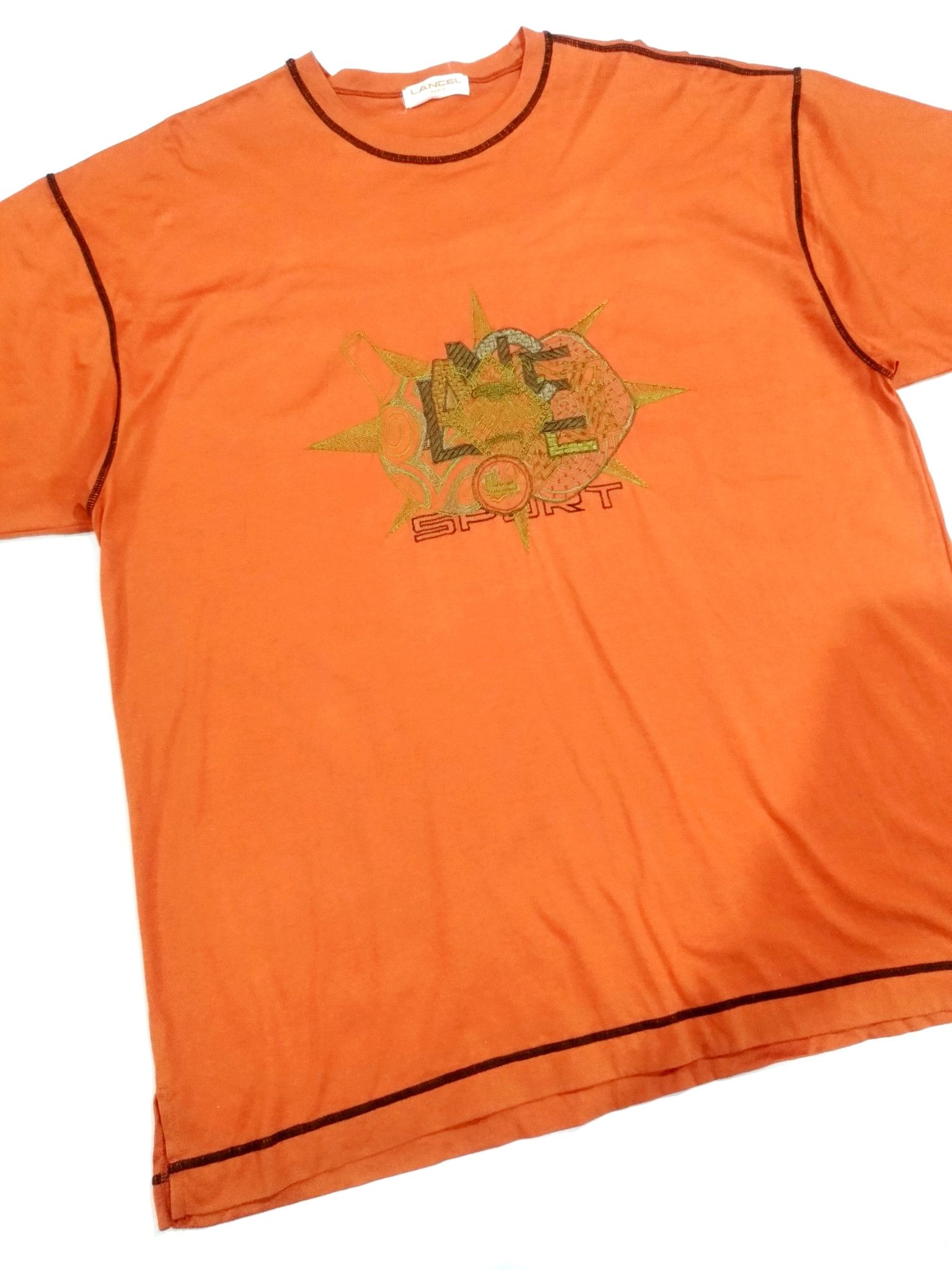 Designer × Lancel RARE! VTG LANCEL PARIS EMBROIDERED BIG LOGO TEE Size US XL / EU 56 / 4 - 5 Thumbnail