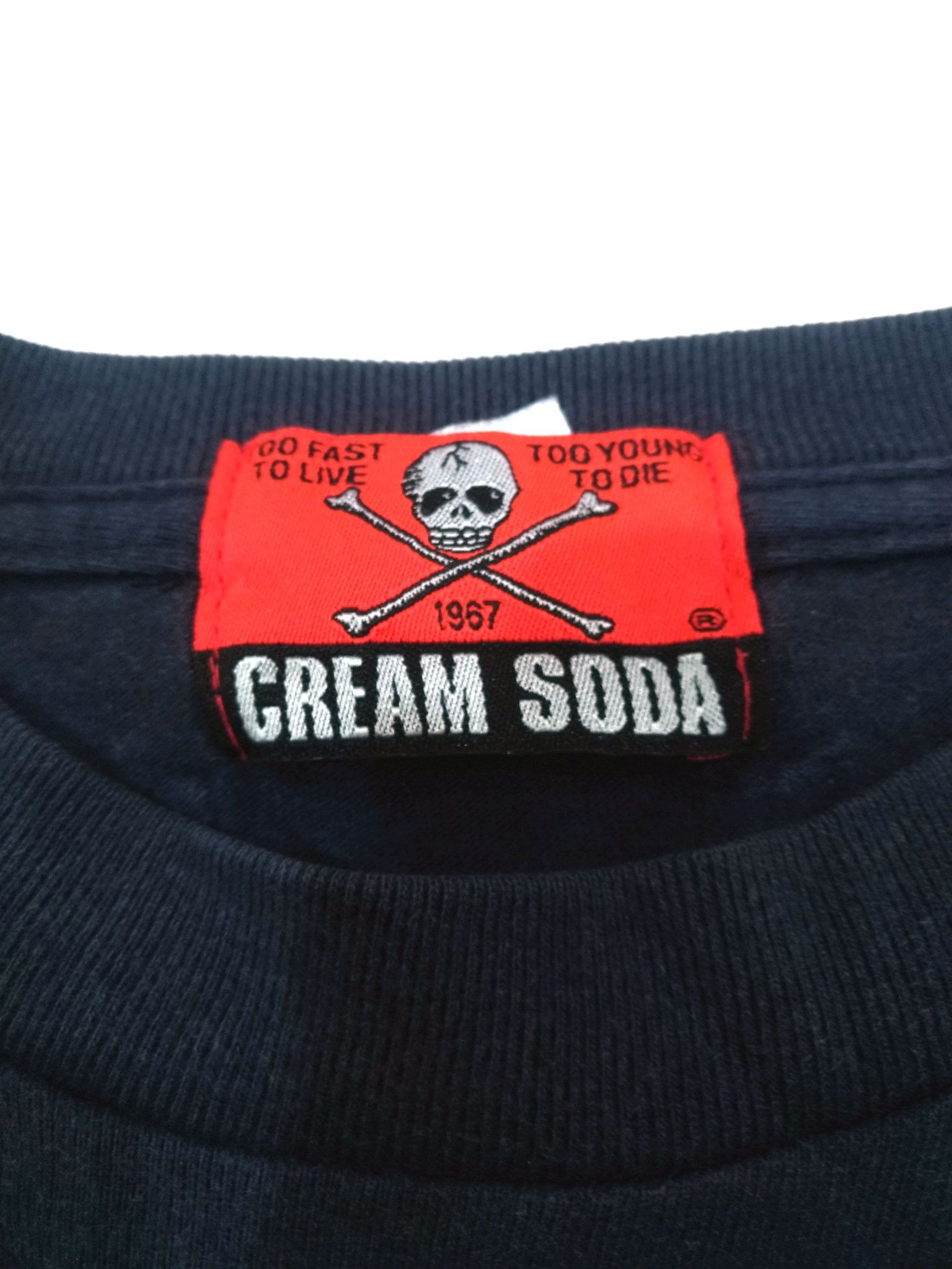 Japanese Brand RARE! CREAM SODA "TOO FAST TOO LIVE TOO YOUNG TO DIE" Size US M / EU 48-50 / 2 - 3 Thumbnail