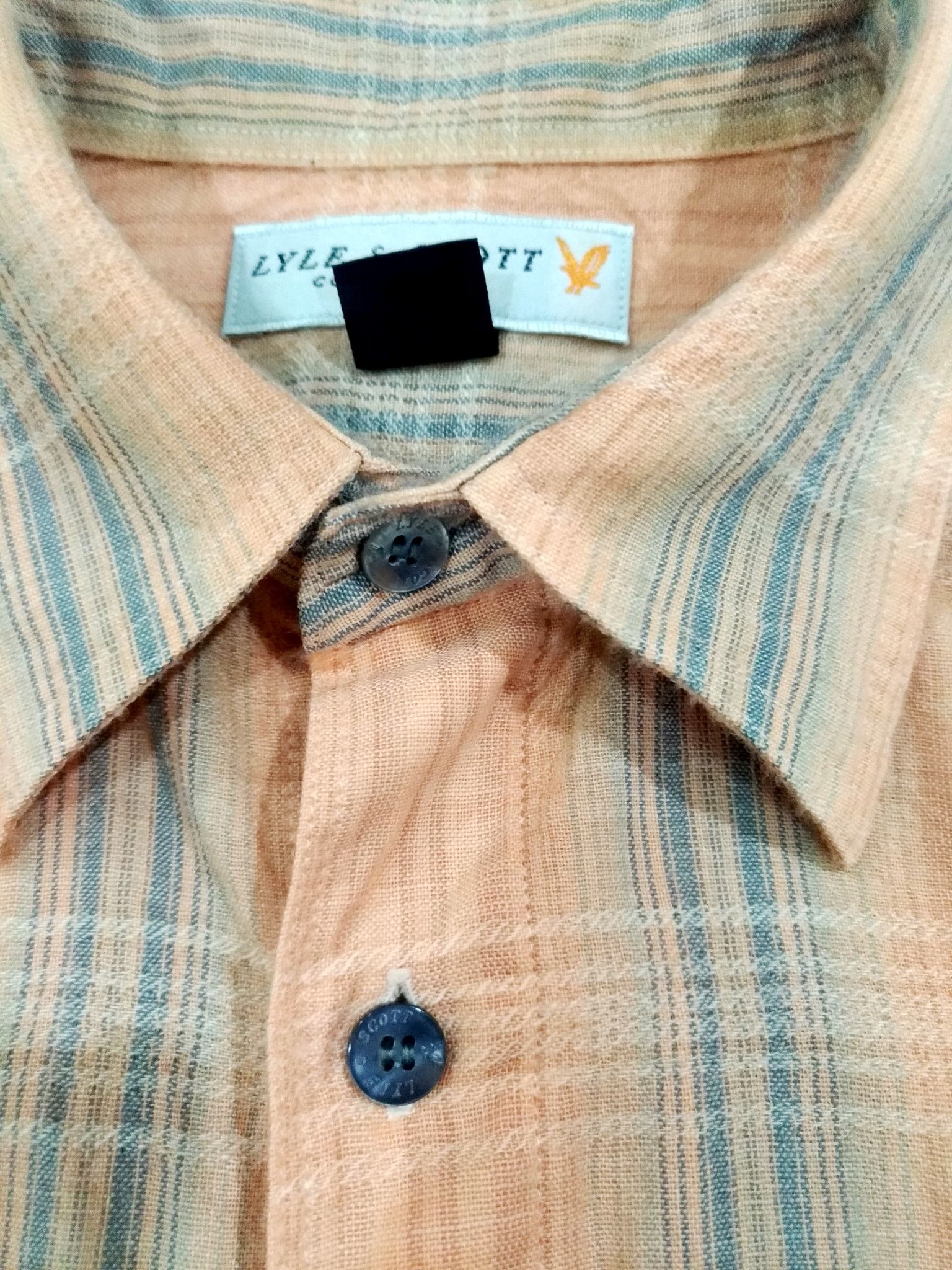 Designer × Lyle & Scott × Other UK RARE! LYLE & SCOTT CHECKERED WOOL RICH SHIRT Size US M / EU 48-50 / 2 - 7 Thumbnail