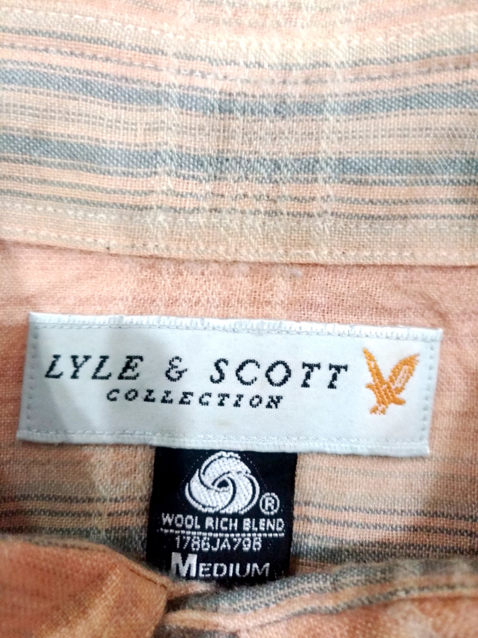 Designer × Lyle & Scott × Other UK RARE! LYLE & SCOTT CHECKERED WOOL RICH SHIRT Size US M / EU 48-50 / 2 - 8 Thumbnail