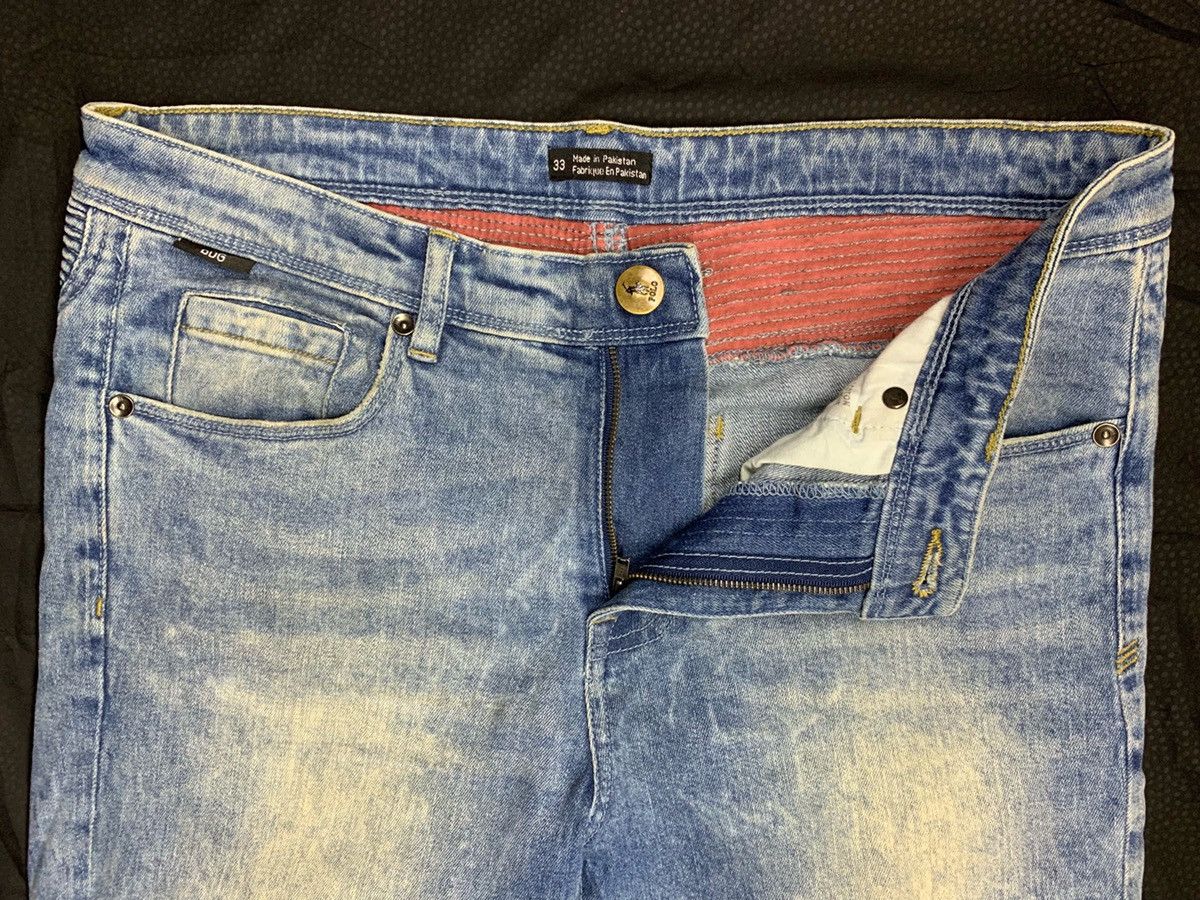 Japanese Brand 🔥Like Balmain Biker Denim Distressed Jeans Pants Size US 33 - 6 Thumbnail