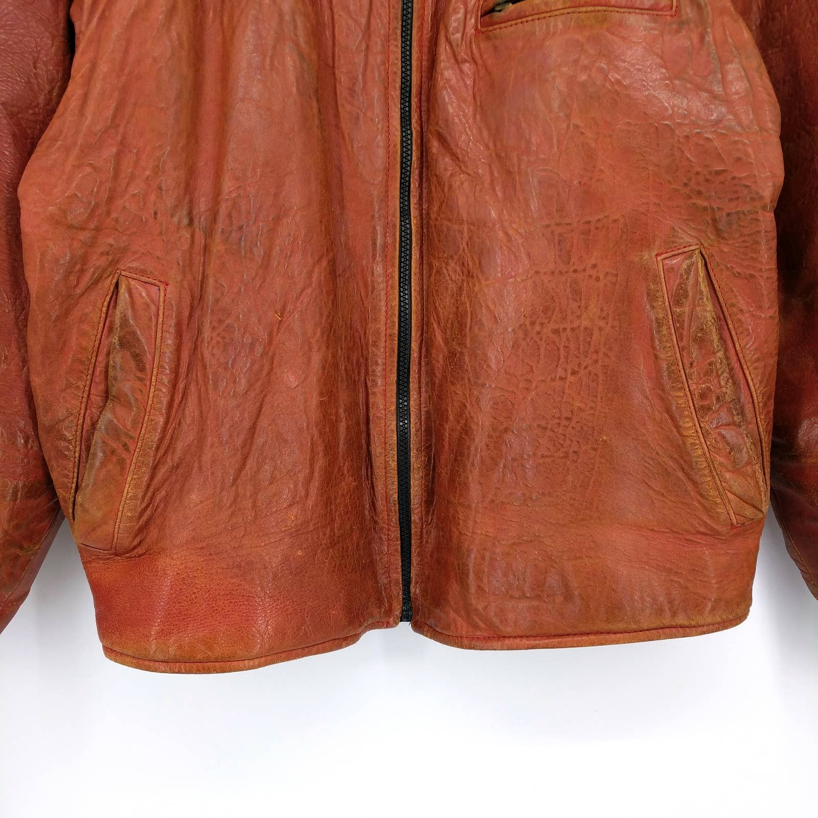 Leather × Vintage Vintage U2 Wear Me Out Tan Lamb Leather Bomber Flight Jacket Size US M / EU 48-50 / 2 - 3 Thumbnail
