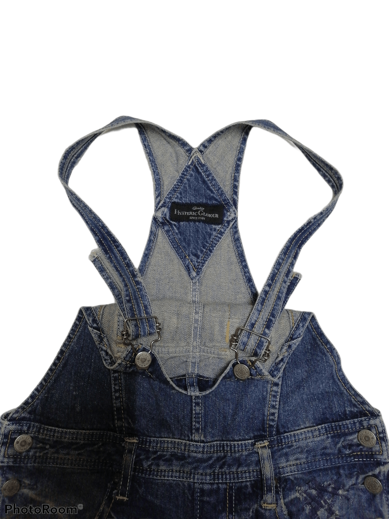Hysteric Glamour RARE🔥Hysteric Glamour Distressed Denim Short Overall Size US 30 / EU 46 - 6 Thumbnail