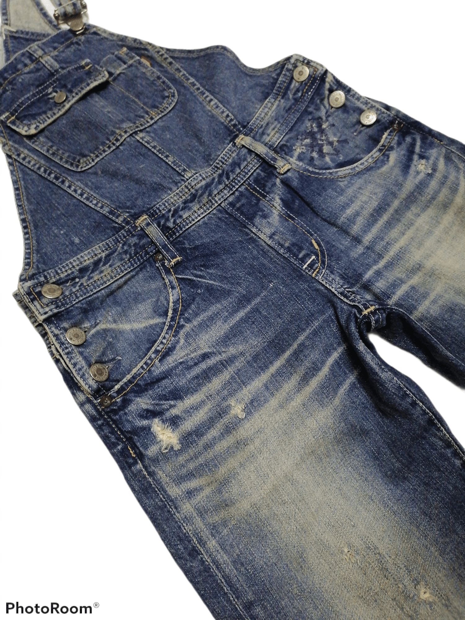 Hysteric Glamour RARE🔥Hysteric Glamour Distressed Denim Short Overall Size US 30 / EU 46 - 3 Thumbnail