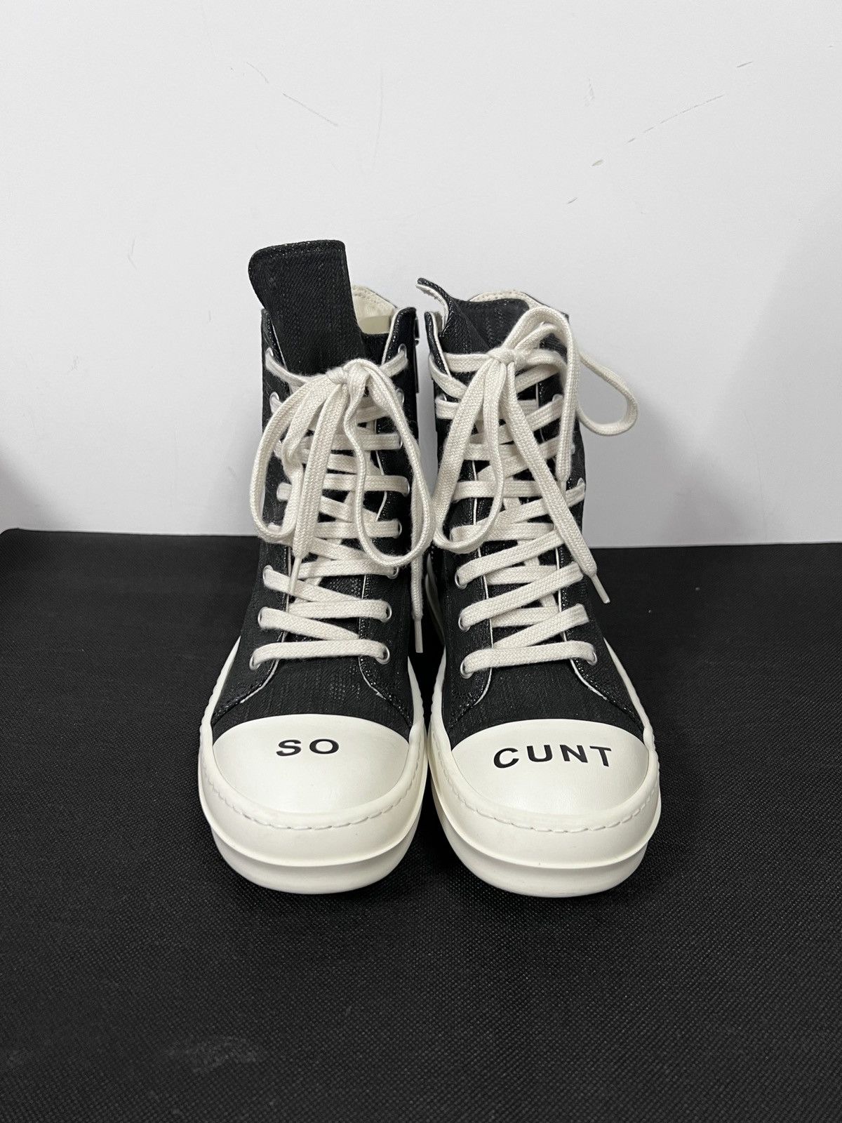 Rick Owens × Rick Owens Drkshdw Rick owens drkshdw so cunt ramones hi-top size35 Size US 5 / IT 35 - 2 Thumbnail