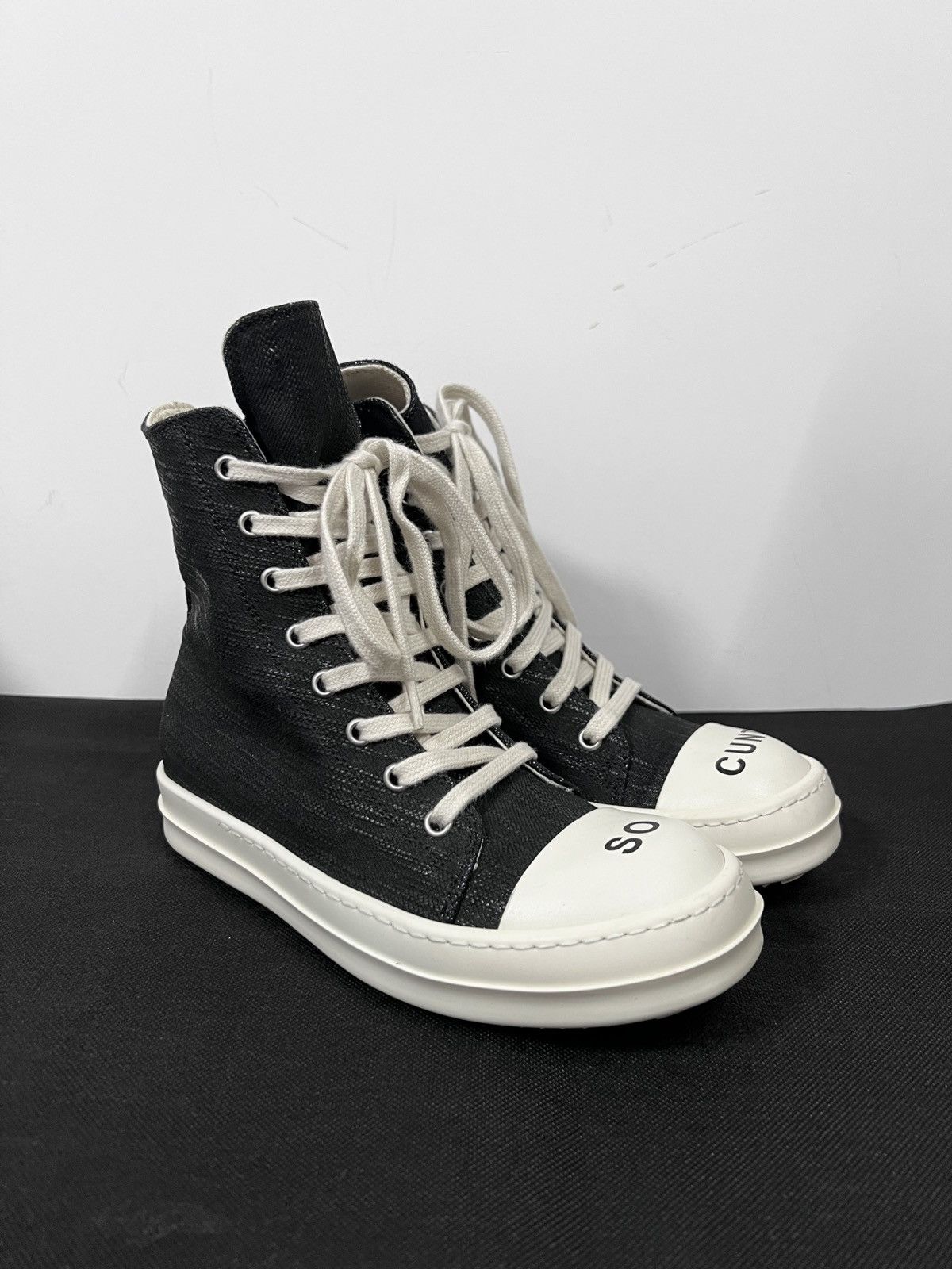 Rick Owens × Rick Owens Drkshdw Rick owens drkshdw so cunt ramones hi-top size35 Size US 5 / IT 35 - 3 Thumbnail