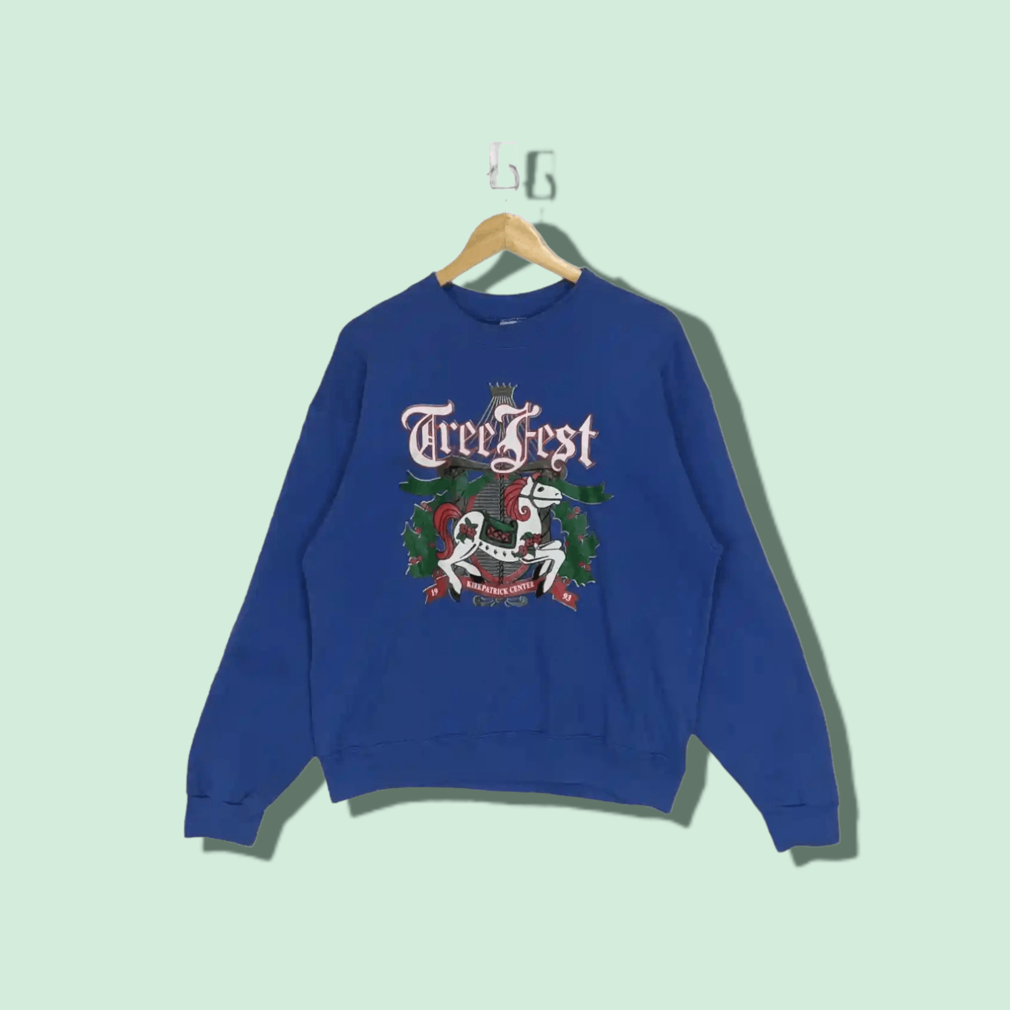 Hanes Vintage 90's THREE FEST 1993 Kirkpatrick Centre Sweatshirt Size US L / EU 52-54 / 3 - 1 Thumbnail