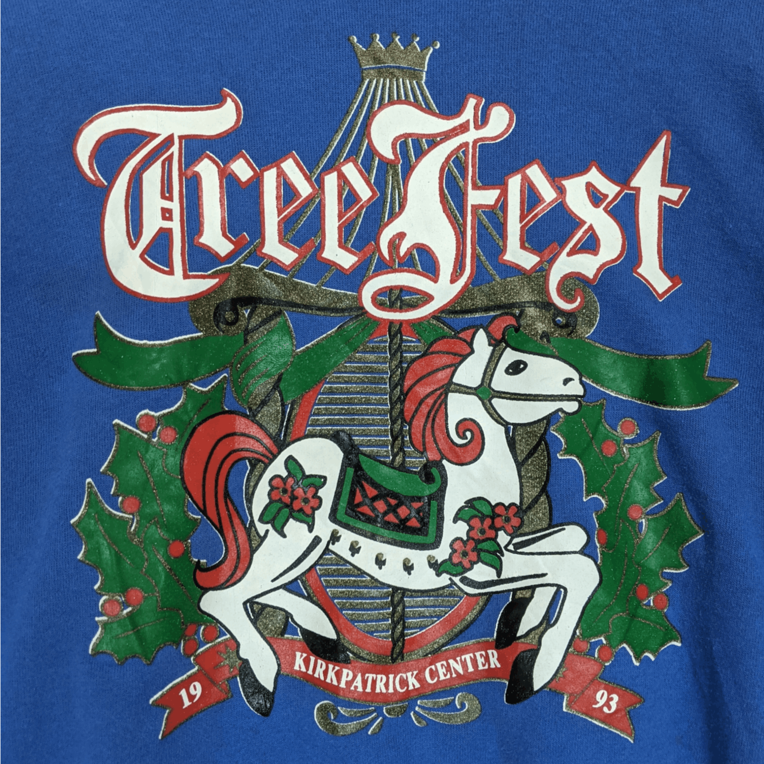 Hanes Vintage 90's THREE FEST 1993 Kirkpatrick Centre Sweatshirt Size US L / EU 52-54 / 3 - 5 Thumbnail