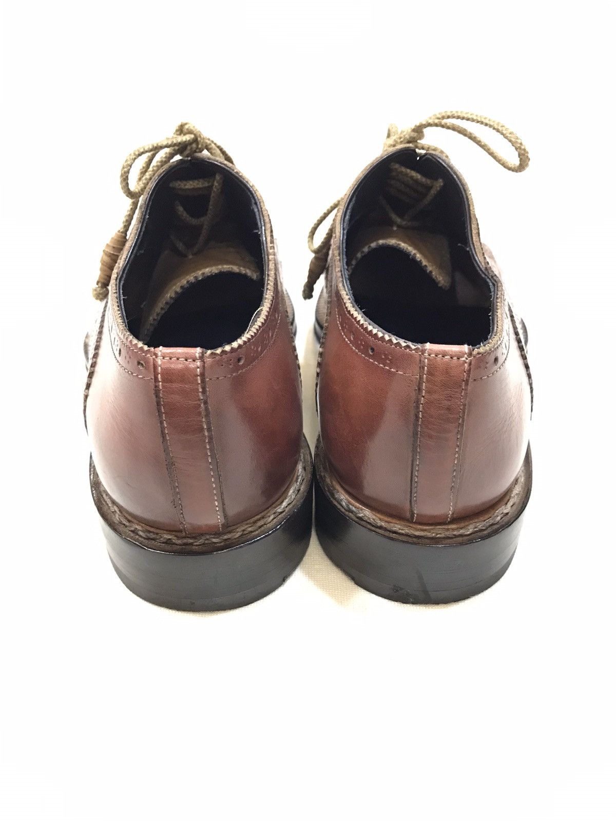 Handmade STEFANO BRANCHINI WINGTIP HANDMADE LEATHER SHOES SIZE 6 Size US 6 / EU 39 - 4 Thumbnail
