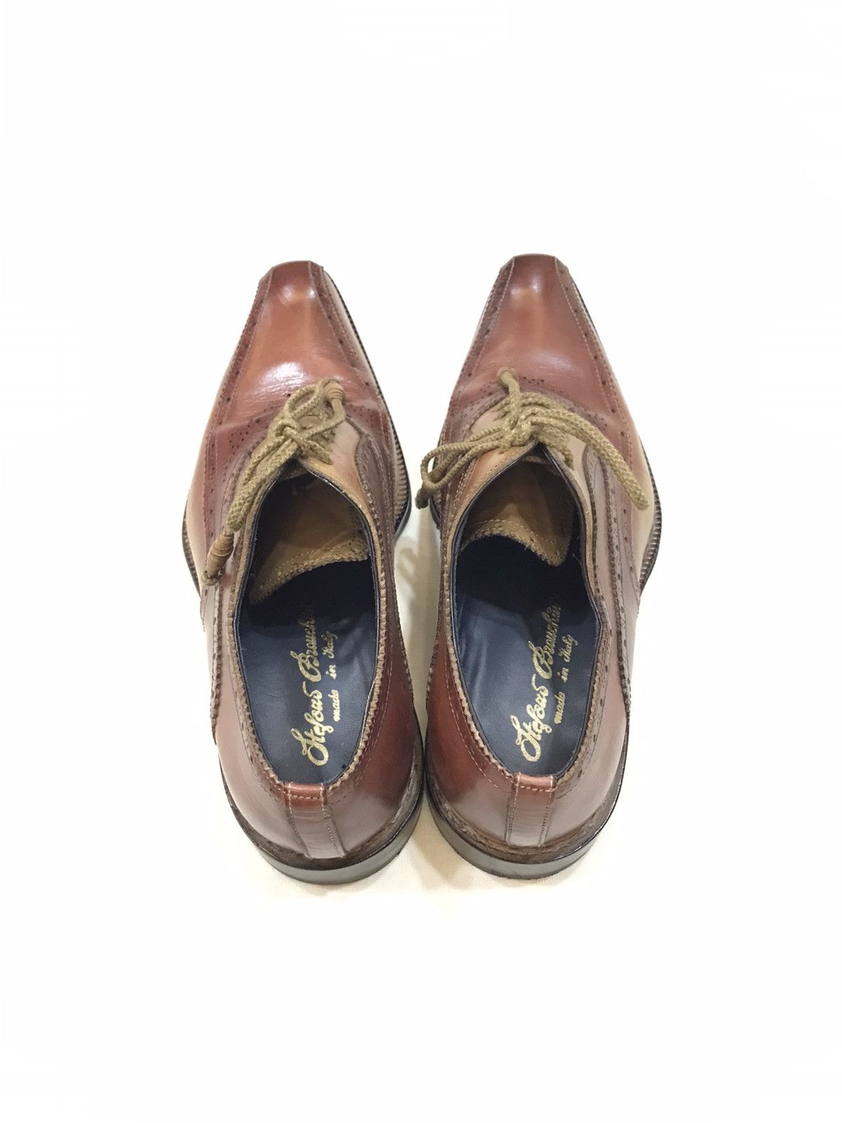 Handmade STEFANO BRANCHINI WINGTIP HANDMADE LEATHER SHOES SIZE 6 Size US 6 / EU 39 - 3 Thumbnail