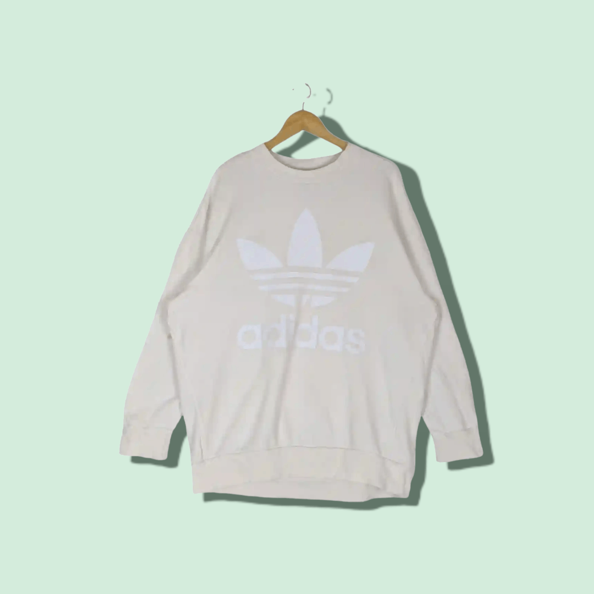 Adidas ADIDAS Trefoil Big Logo Jumper Sweatshirt Size US L / EU 52-54 / 3 - 1 Thumbnail