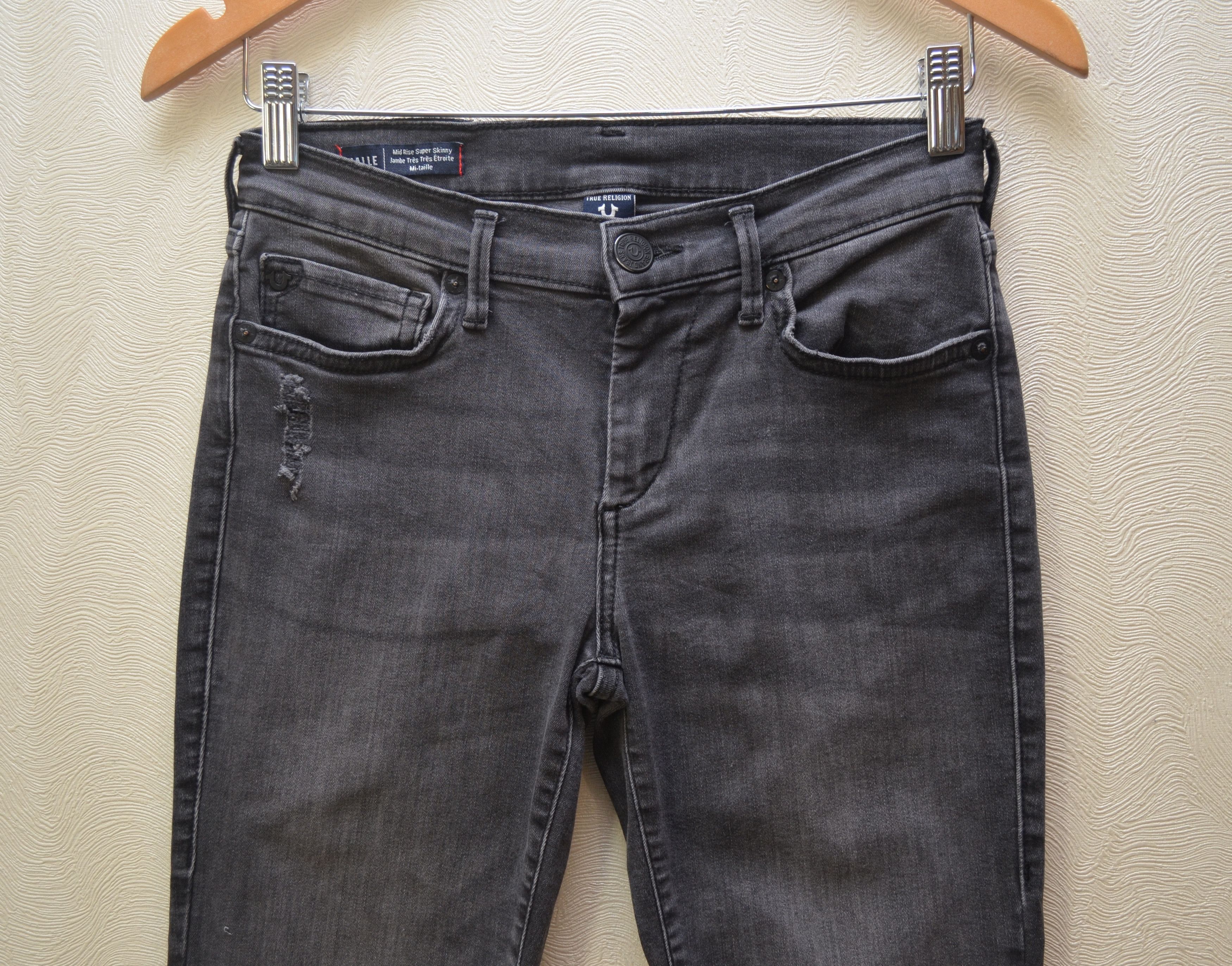 True Religion True Religion Halle Mid Rise Super Skinny Jeans Sz W27 Size 27" / US 4 / IT 40 - 7 Thumbnail