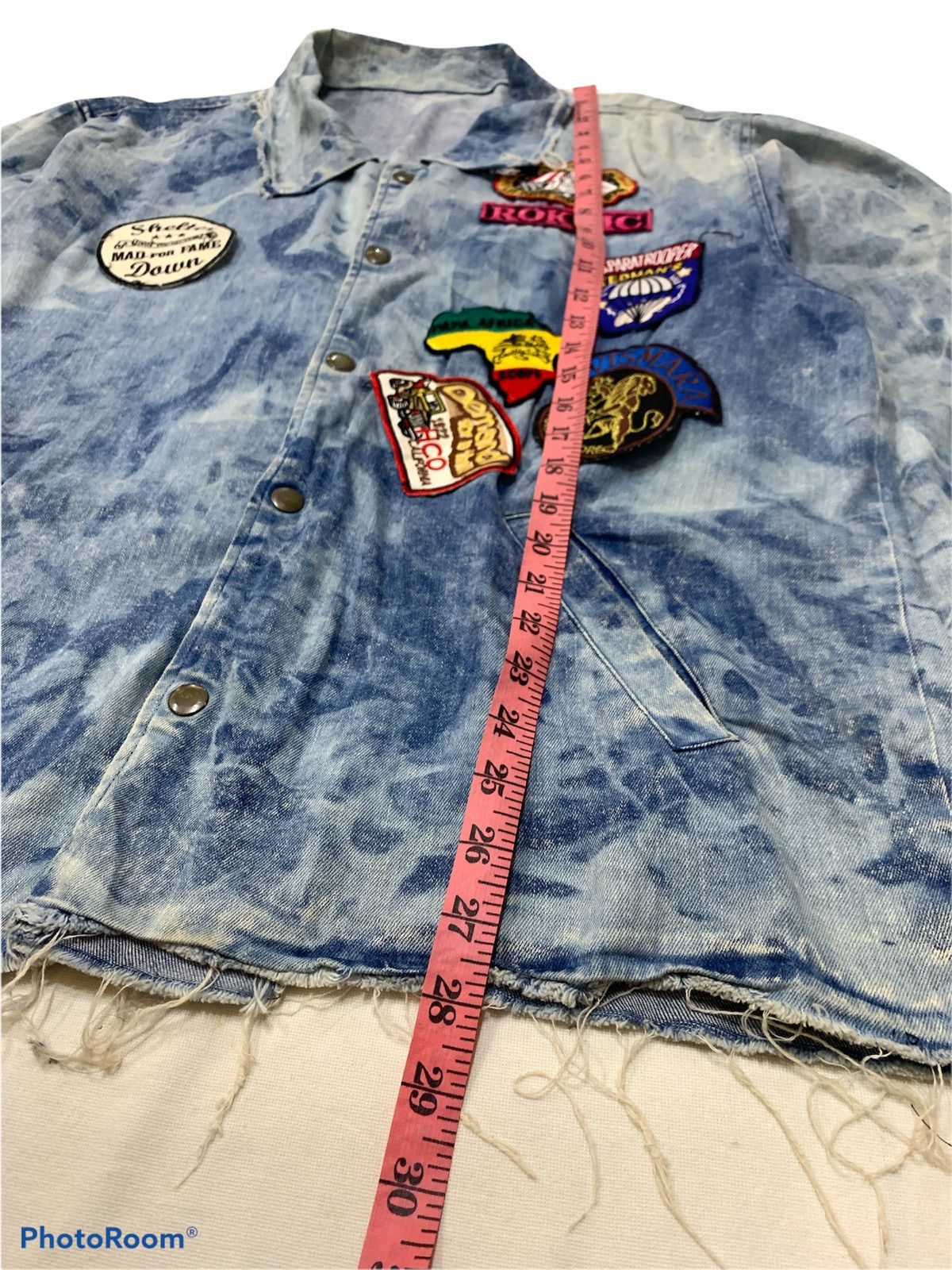 Other ACID WASHED PATCHES SOFT DENIM BAGGY JACKET Size US L / EU 52-54 / 3 - 3 Thumbnail
