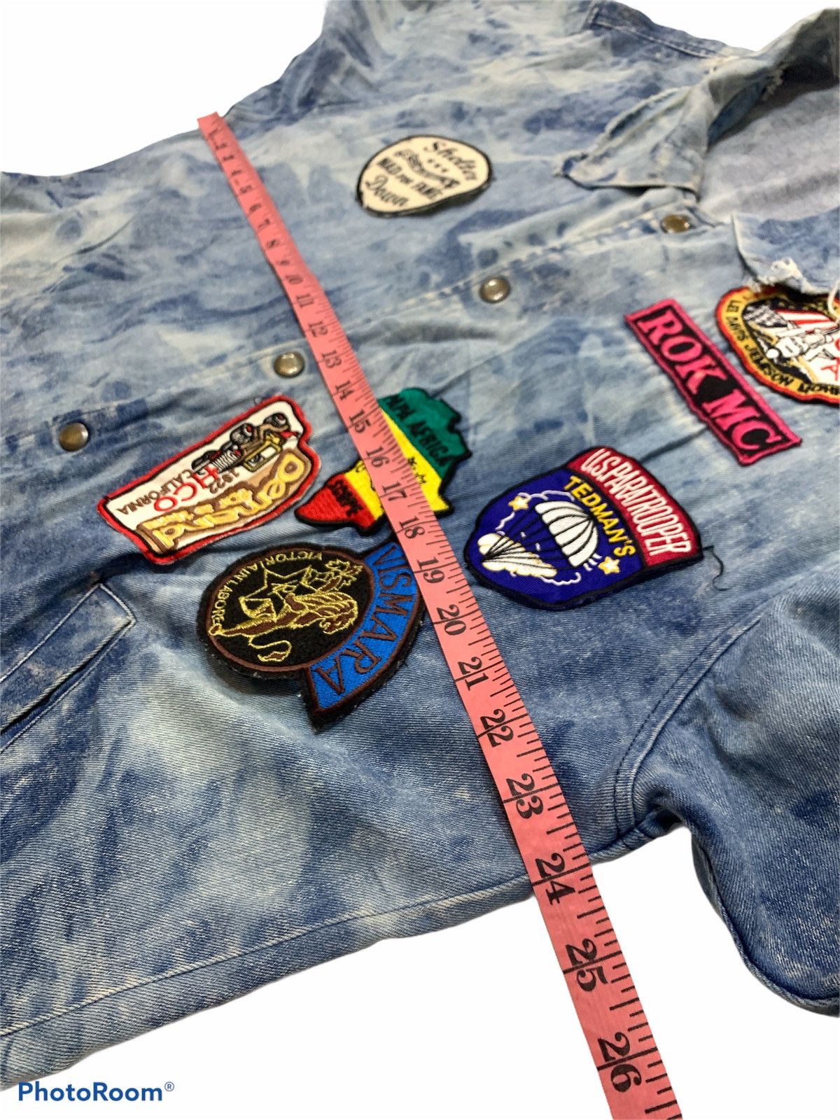 Other ACID WASHED PATCHES SOFT DENIM BAGGY JACKET Size US L / EU 52-54 / 3 - 5 Thumbnail