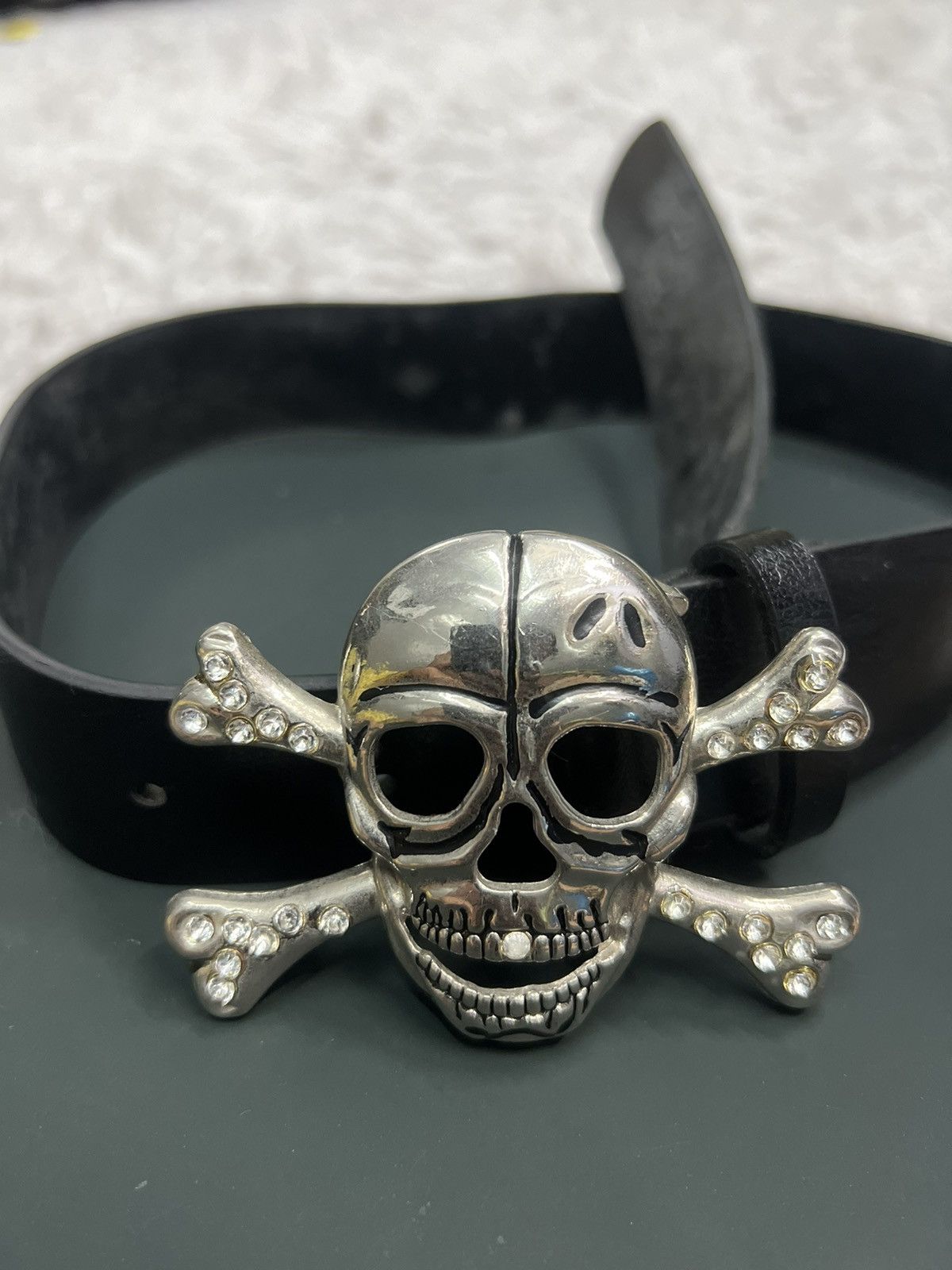 Japanese Brand VINTAGE SKULL BELT Size 28 - 1 Thumbnail