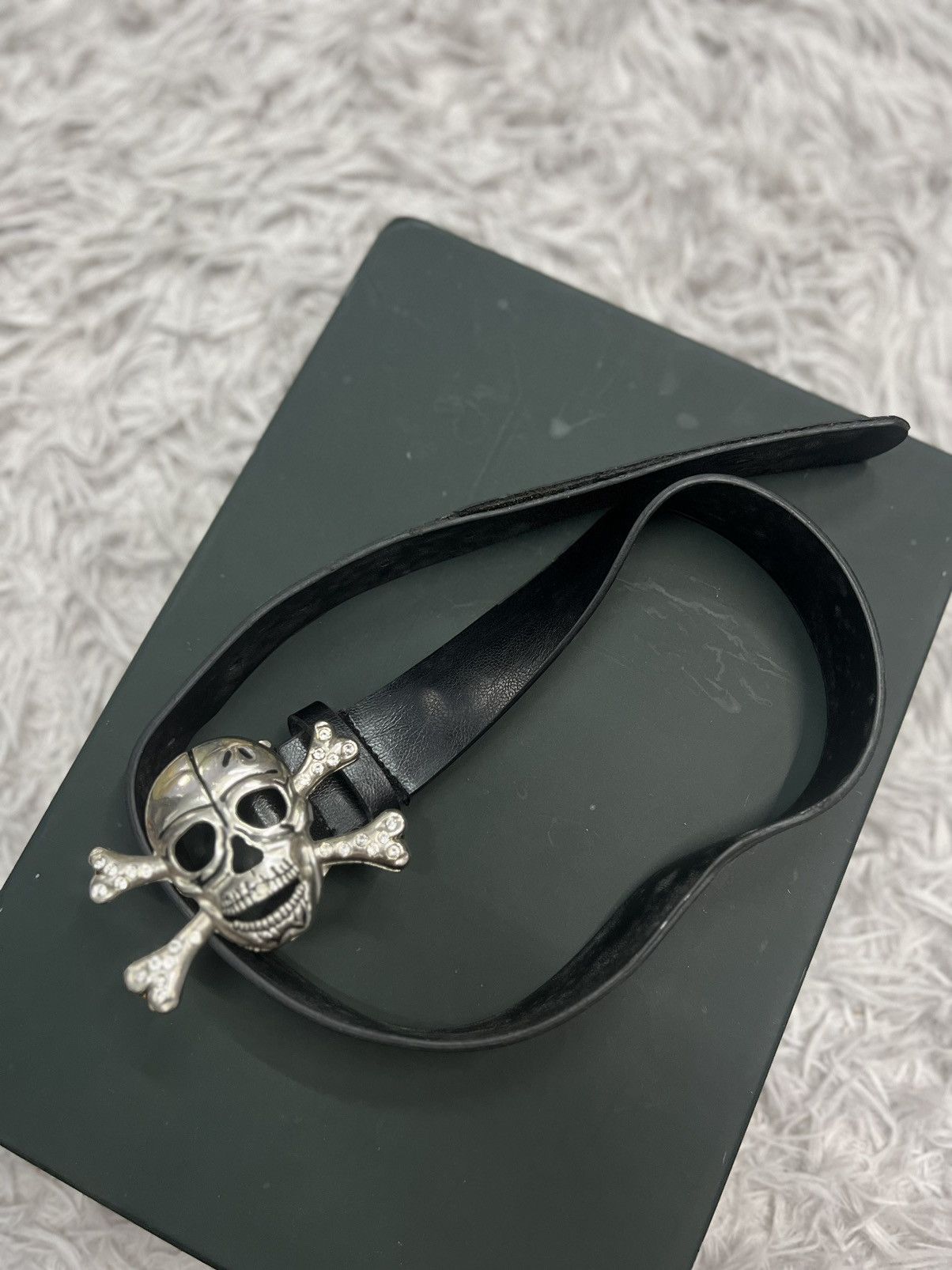 Japanese Brand VINTAGE SKULL BELT Size 28 - 5 Thumbnail