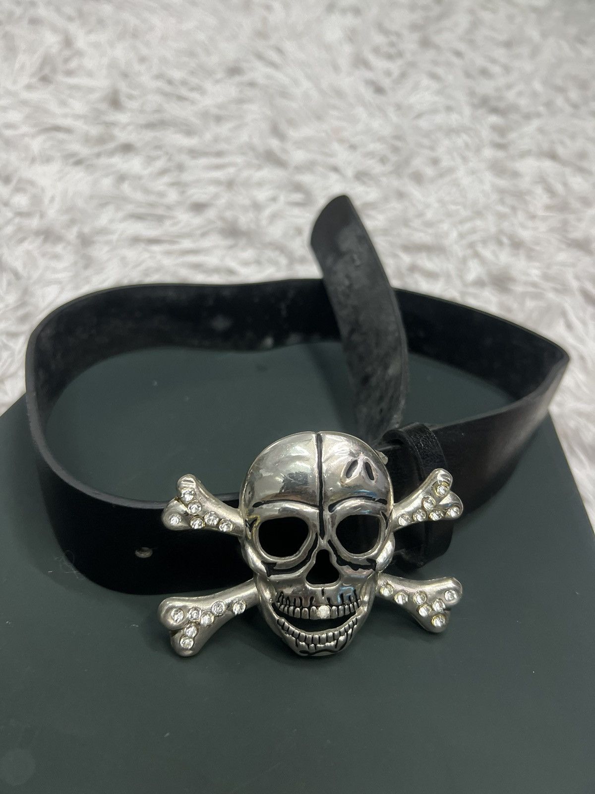 Japanese Brand VINTAGE SKULL BELT Size 28 - 2 Thumbnail
