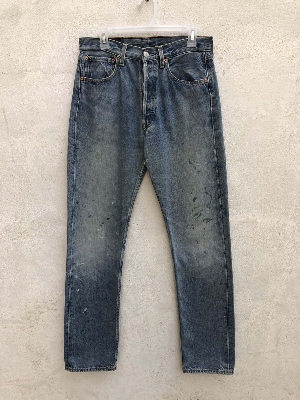 Levi's Vintage 1997 Levi’s 501 Jeans Splattered Paint Denim Size US 30 / EU 46 - 1 Thumbnail