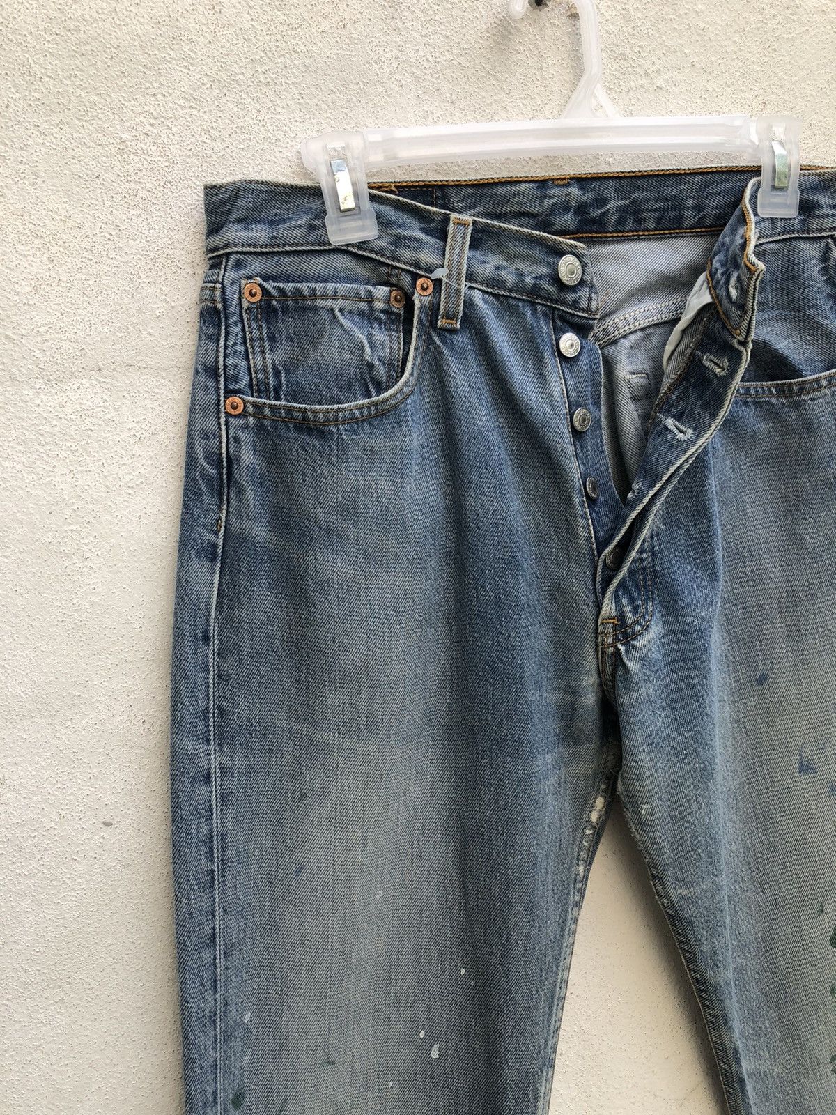 Levi's Vintage 1997 Levi’s 501 Jeans Splattered Paint Denim Size US 30 / EU 46 - 3 Thumbnail