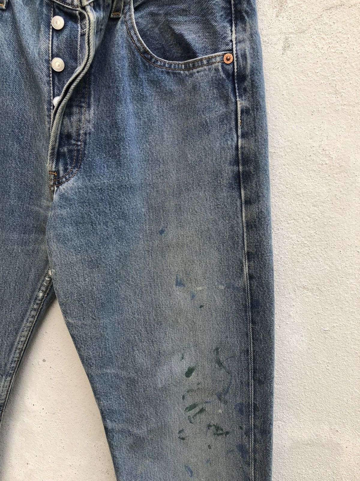Levi's Vintage 1997 Levi’s 501 Jeans Splattered Paint Denim Size US 30 / EU 46 - 7 Thumbnail