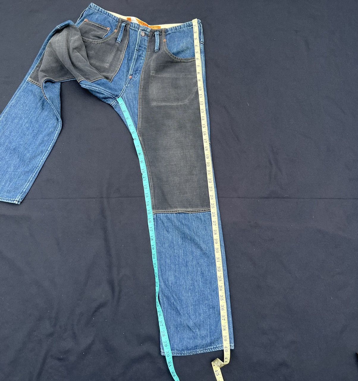 Vintage Canton Overalls Tokyo Double Knee Selvedge Denim Jeans Size US 32 / EU 48 - 4 Thumbnail