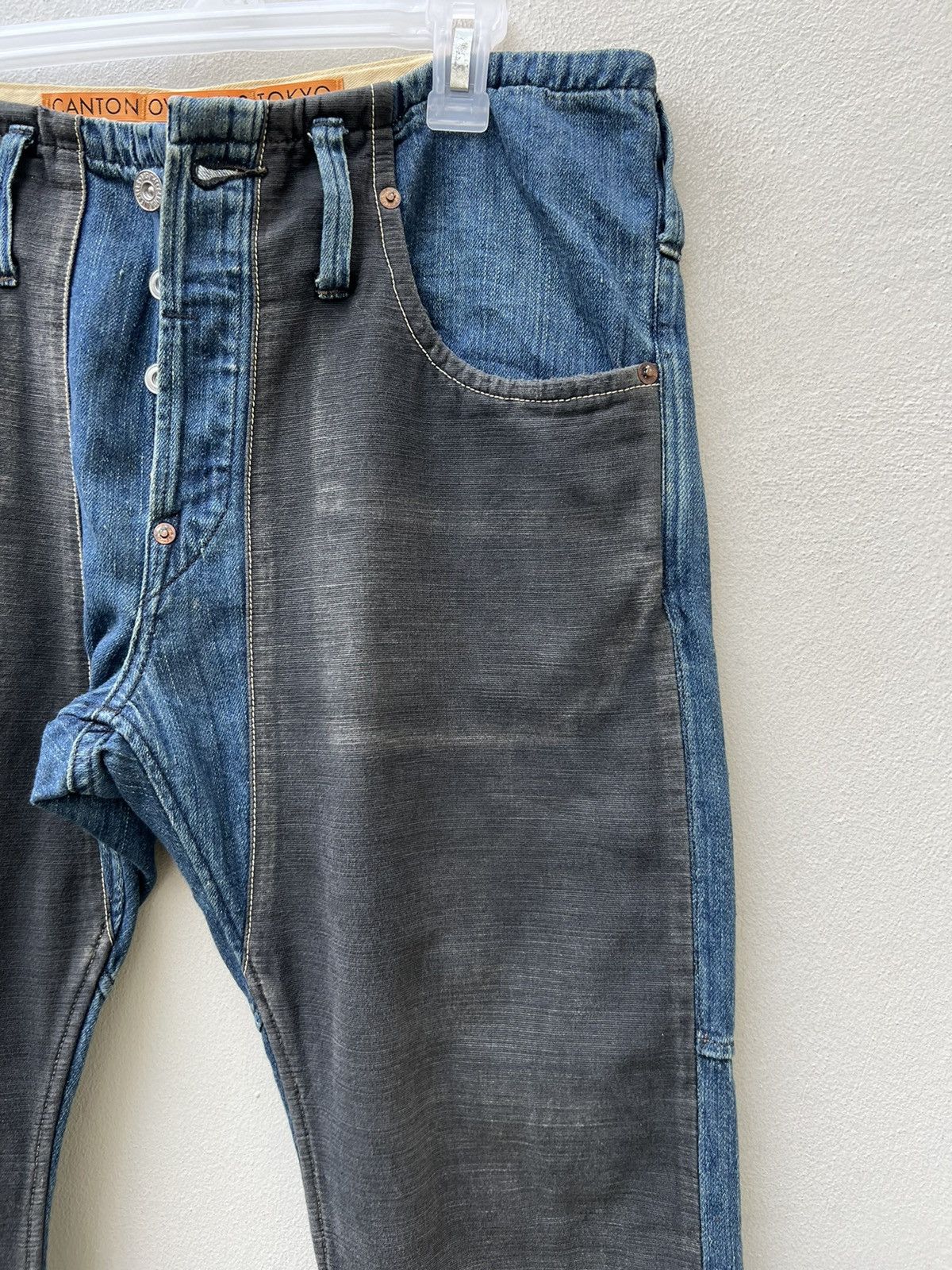 Vintage Canton Overalls Tokyo Double Knee Selvedge Denim Jeans Size US 32 / EU 48 - 10 Thumbnail