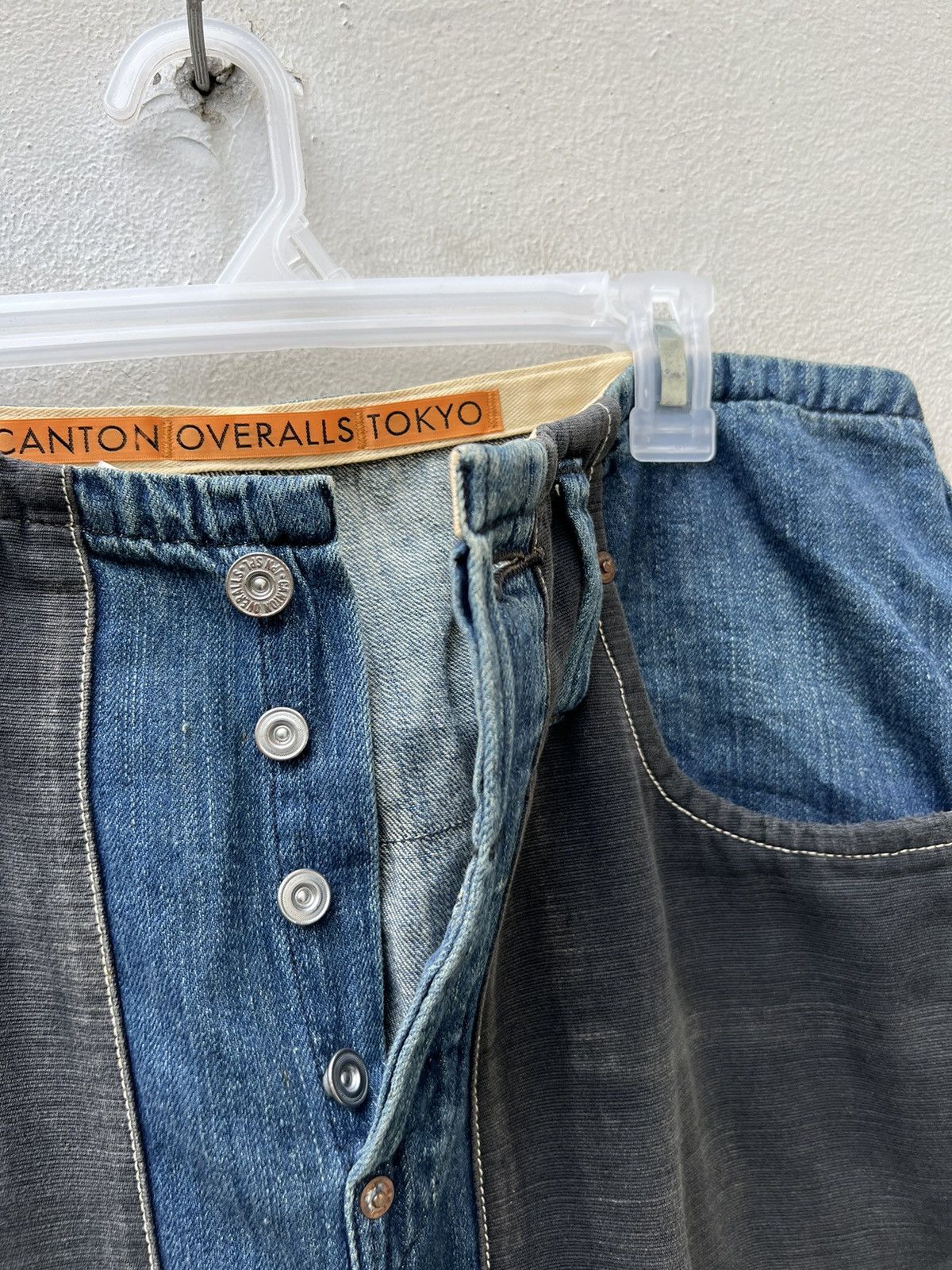 Vintage Canton Overalls Tokyo Double Knee Selvedge Denim Jeans Size US 32 / EU 48 - 8 Thumbnail