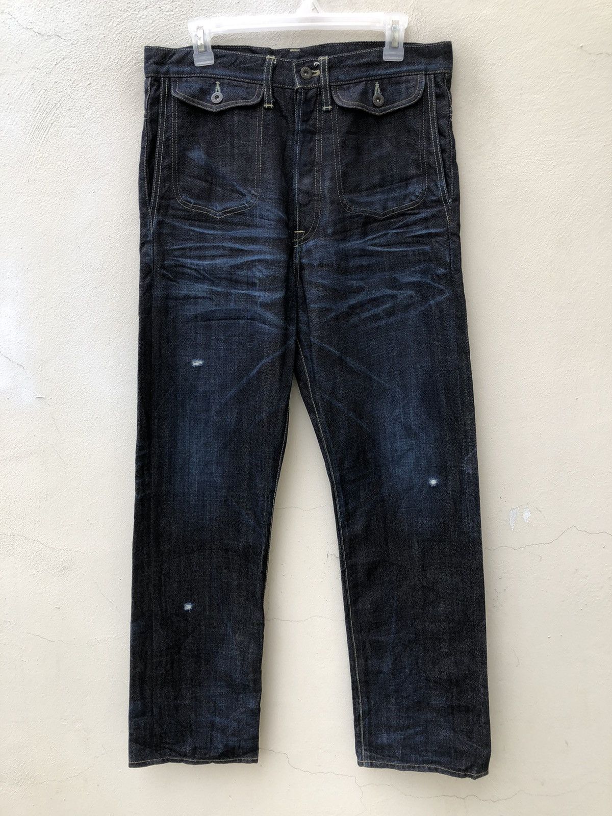 Schlussel GLAMB Tokyo Distressed 6 Pocket Denim Jeans Size US 32 / EU 48 - 6 Thumbnail