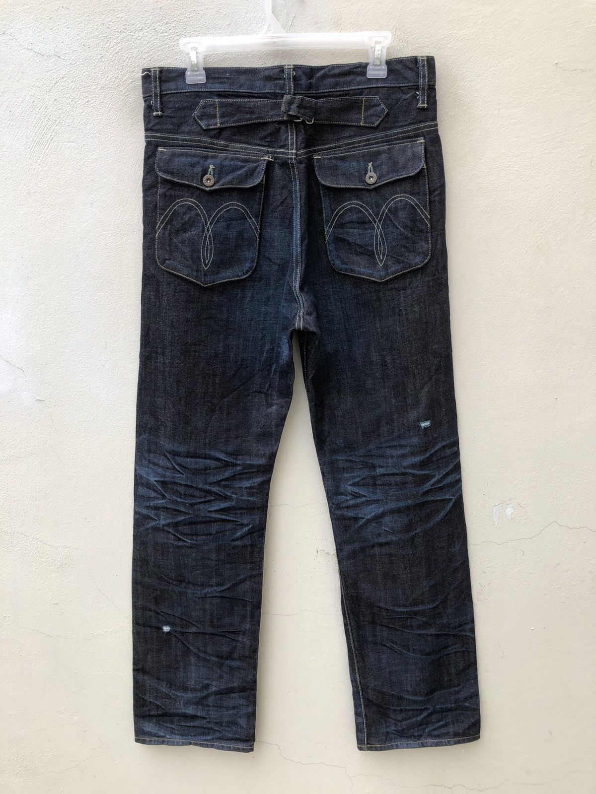 Schlussel GLAMB Tokyo Distressed 6 Pocket Denim Jeans Size US 32 / EU 48 - 14 Thumbnail