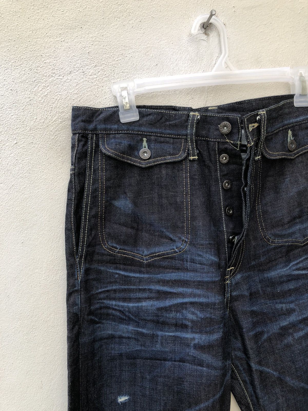 Schlussel GLAMB Tokyo Distressed 6 Pocket Denim Jeans Size US 32 / EU 48 - 7 Thumbnail