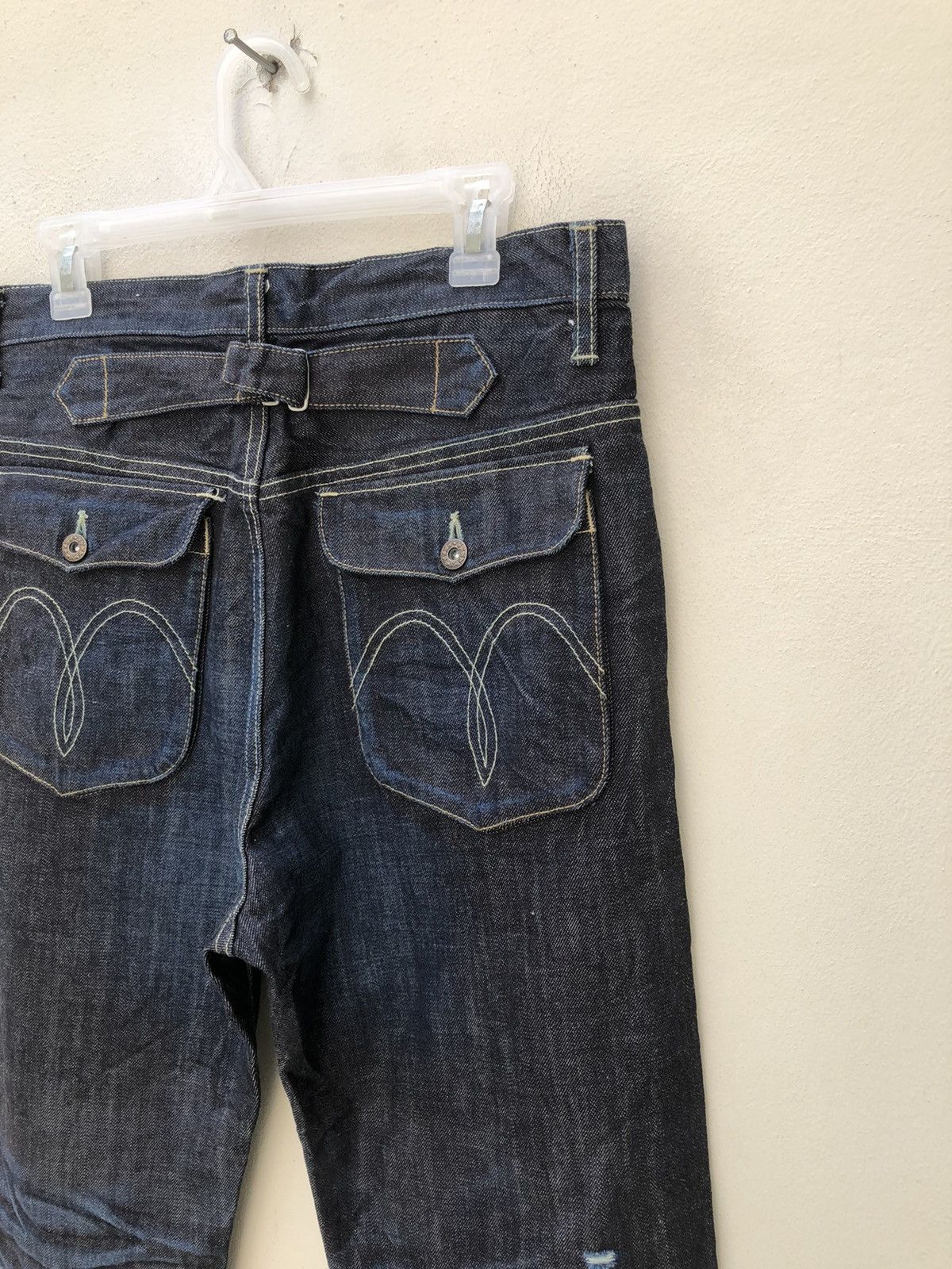 Schlussel GLAMB Tokyo Distressed 6 Pocket Denim Jeans Size US 32 / EU 48 - 18 Thumbnail