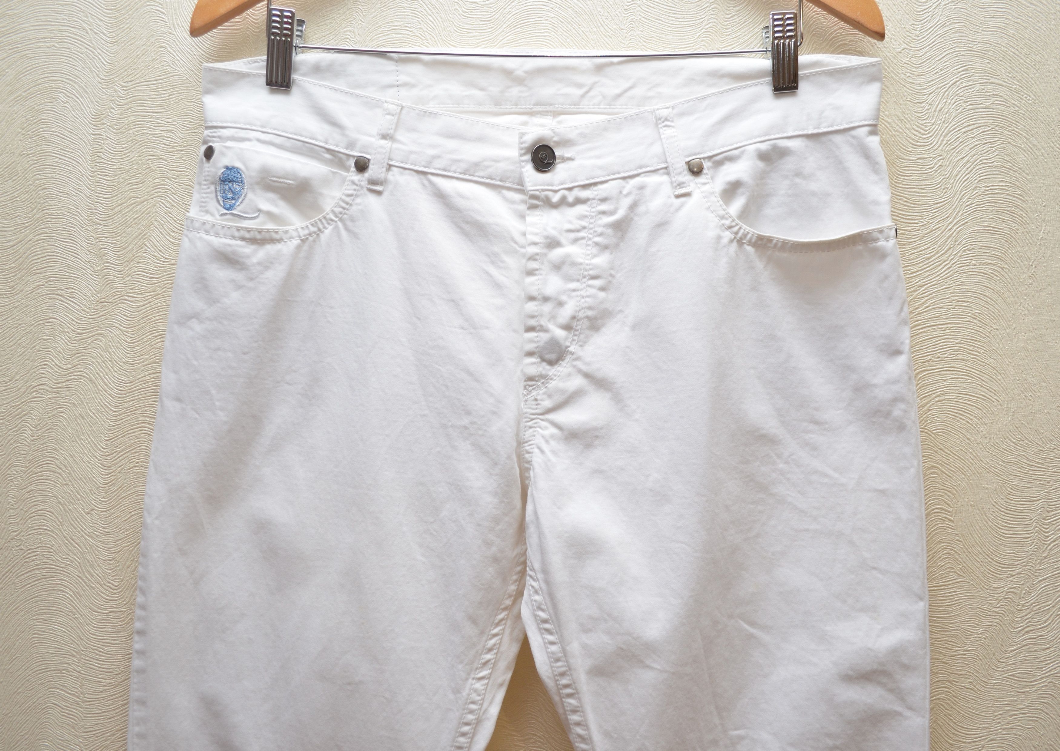 Alexander McQueen Alexander Mcqueen MCQ Embroided Pocket Logo White Jeans Size US 32 / EU 48 - 2 Thumbnail