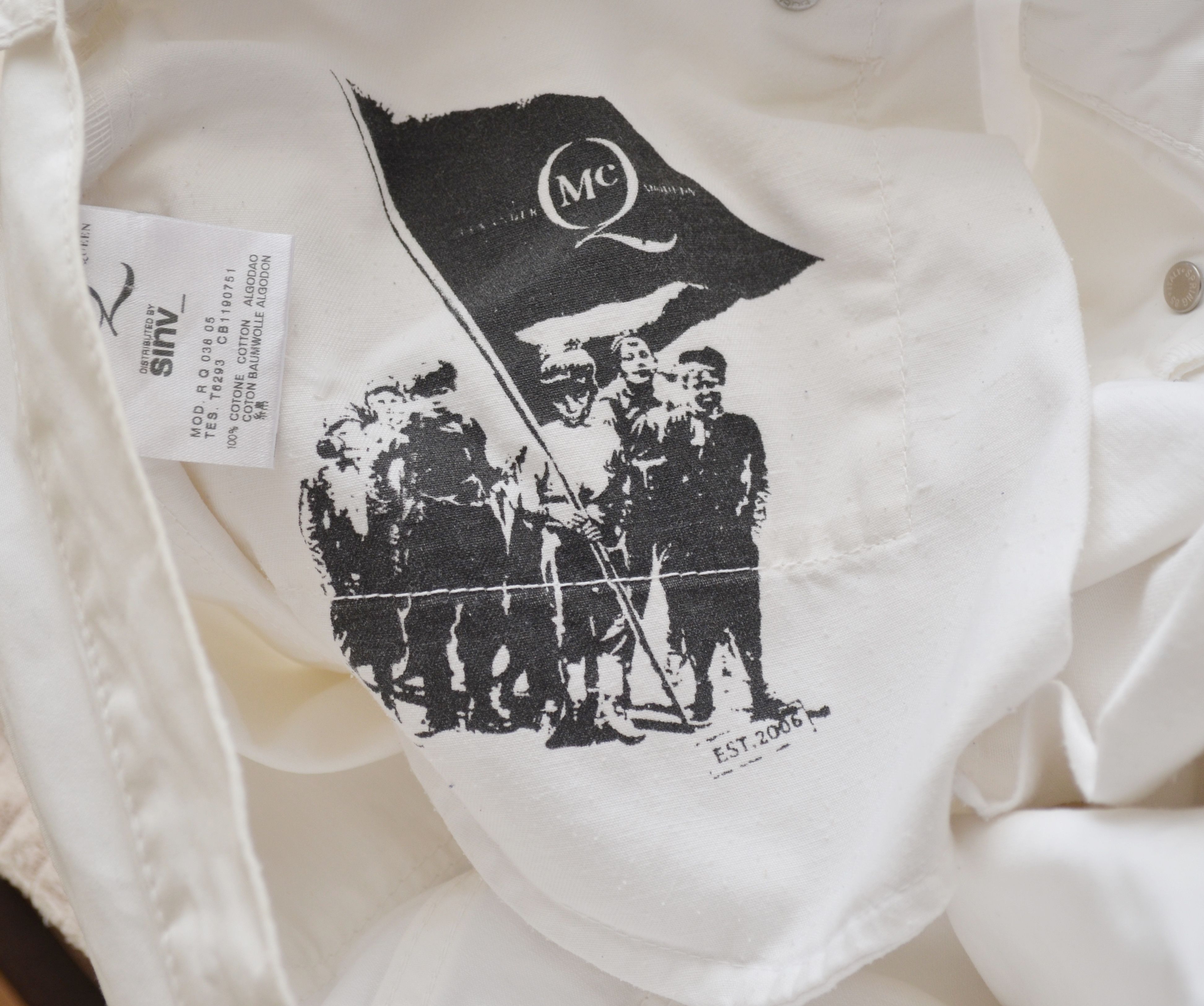Alexander McQueen Alexander Mcqueen MCQ Embroided Pocket Logo White Jeans Size US 32 / EU 48 - 12 Thumbnail