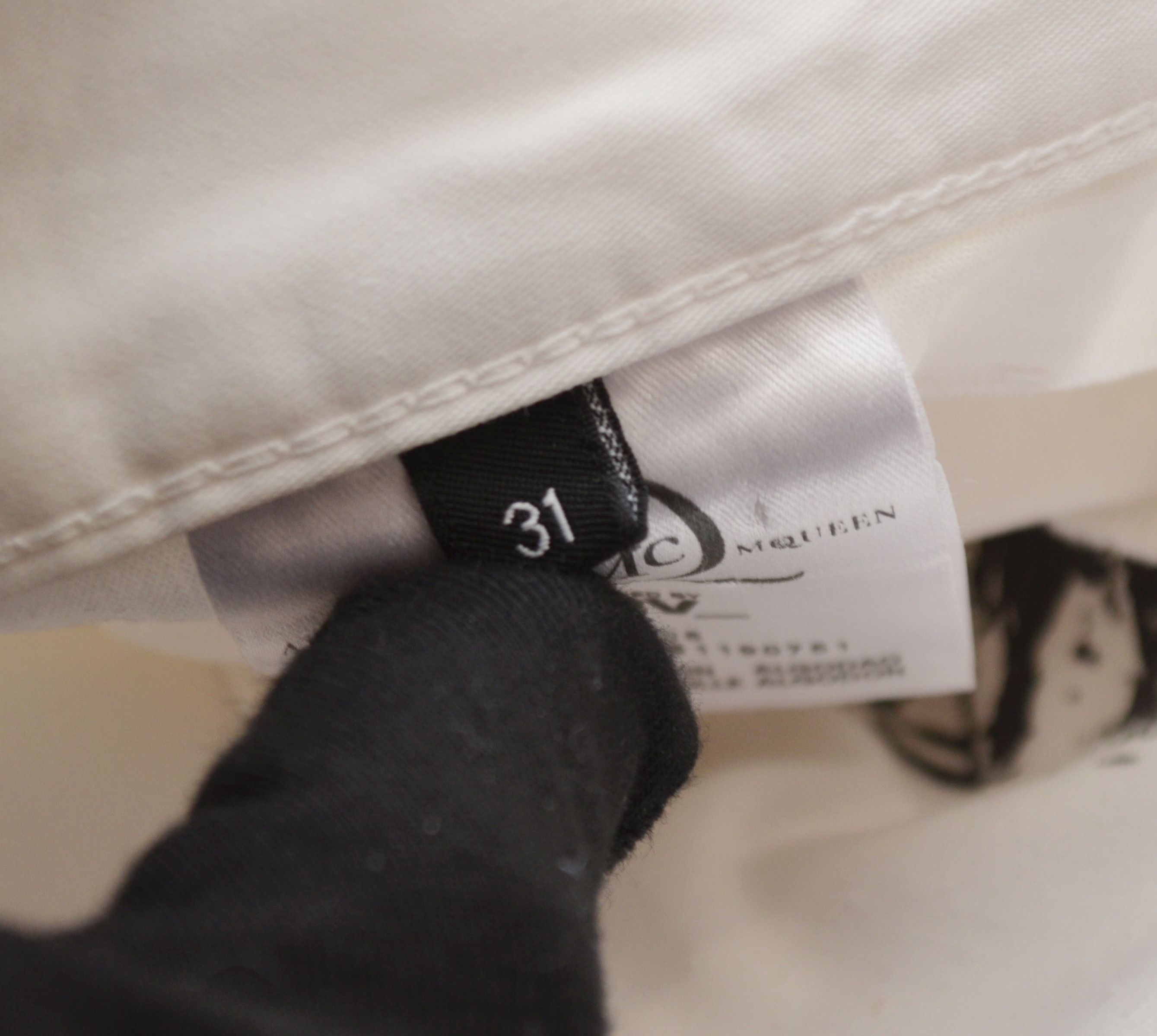 Alexander McQueen Alexander Mcqueen MCQ Embroided Pocket Logo White Jeans Size US 32 / EU 48 - 15 Thumbnail